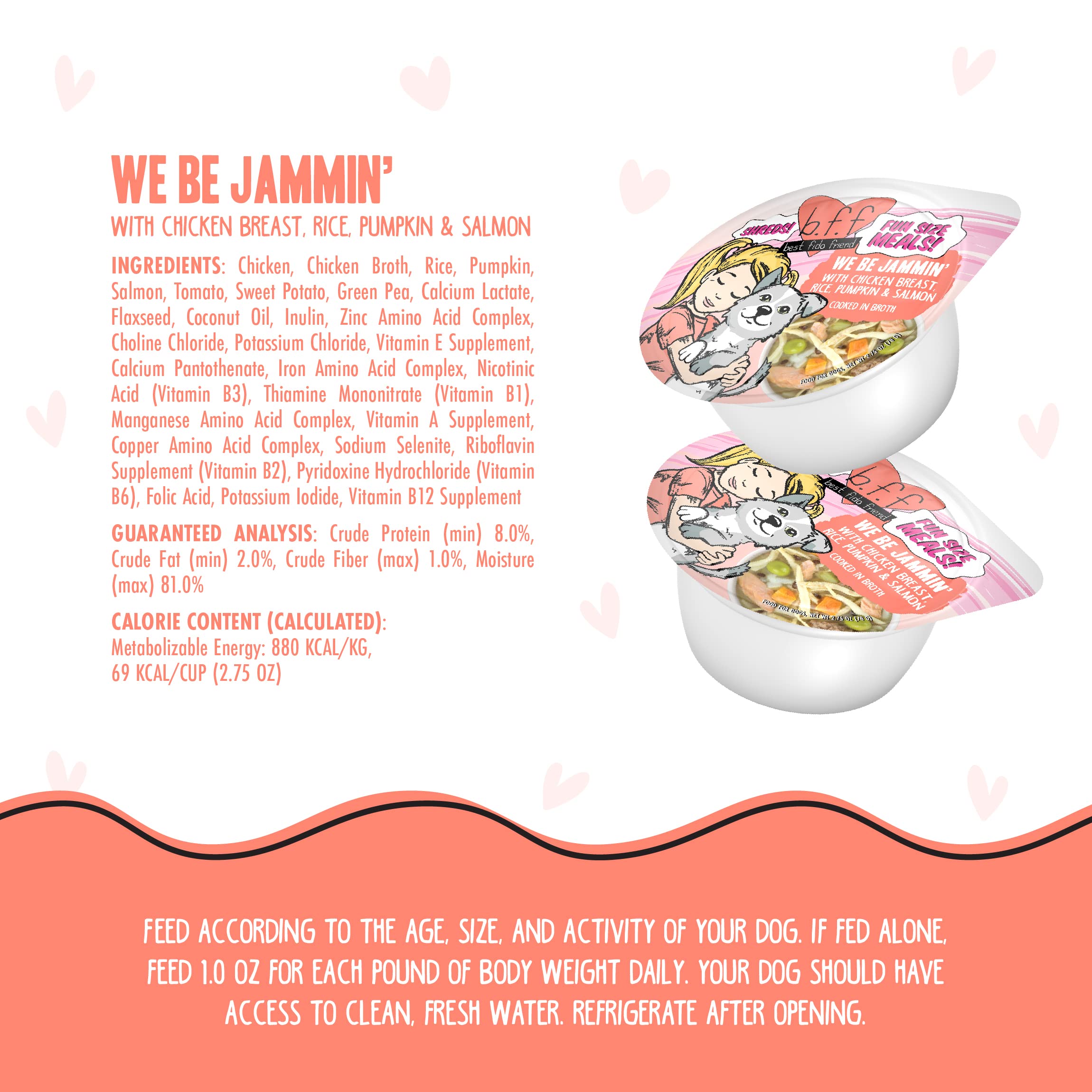 Weruva Best Fido Friend Fun Size Meals for Dogs, We Be Jammin, 2.75oz Cup, Pack of 12