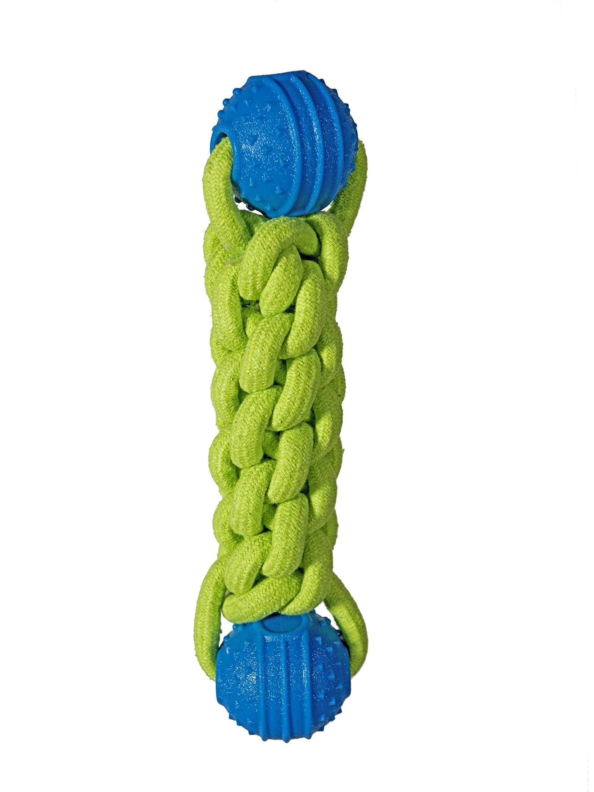 Chase n Chomp Rolo Super Tough Tug Floating Dental Ball Dog Toy, Large