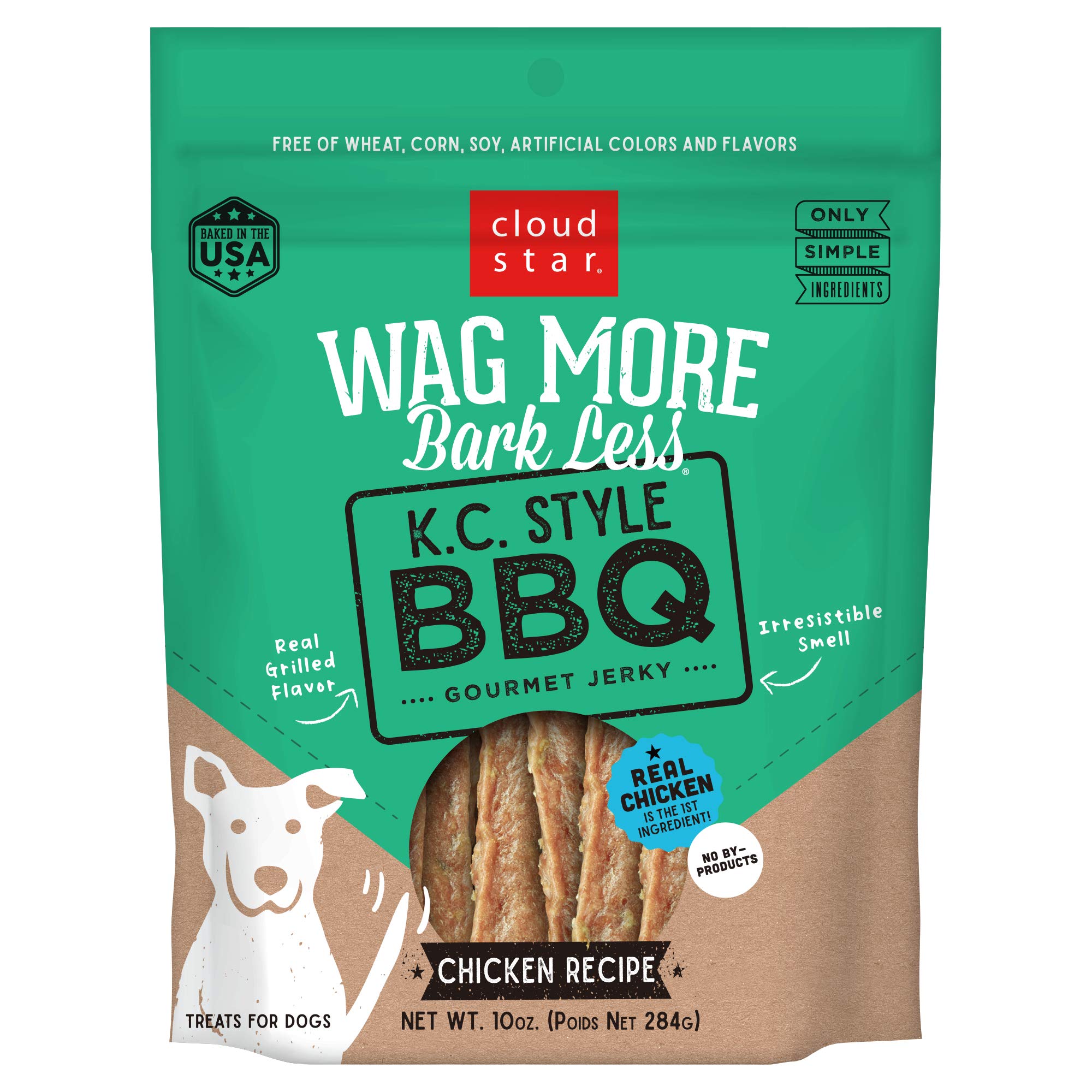 Cloudstar Wag More K.C. BBQ Chicken Jerky 10 Ounce