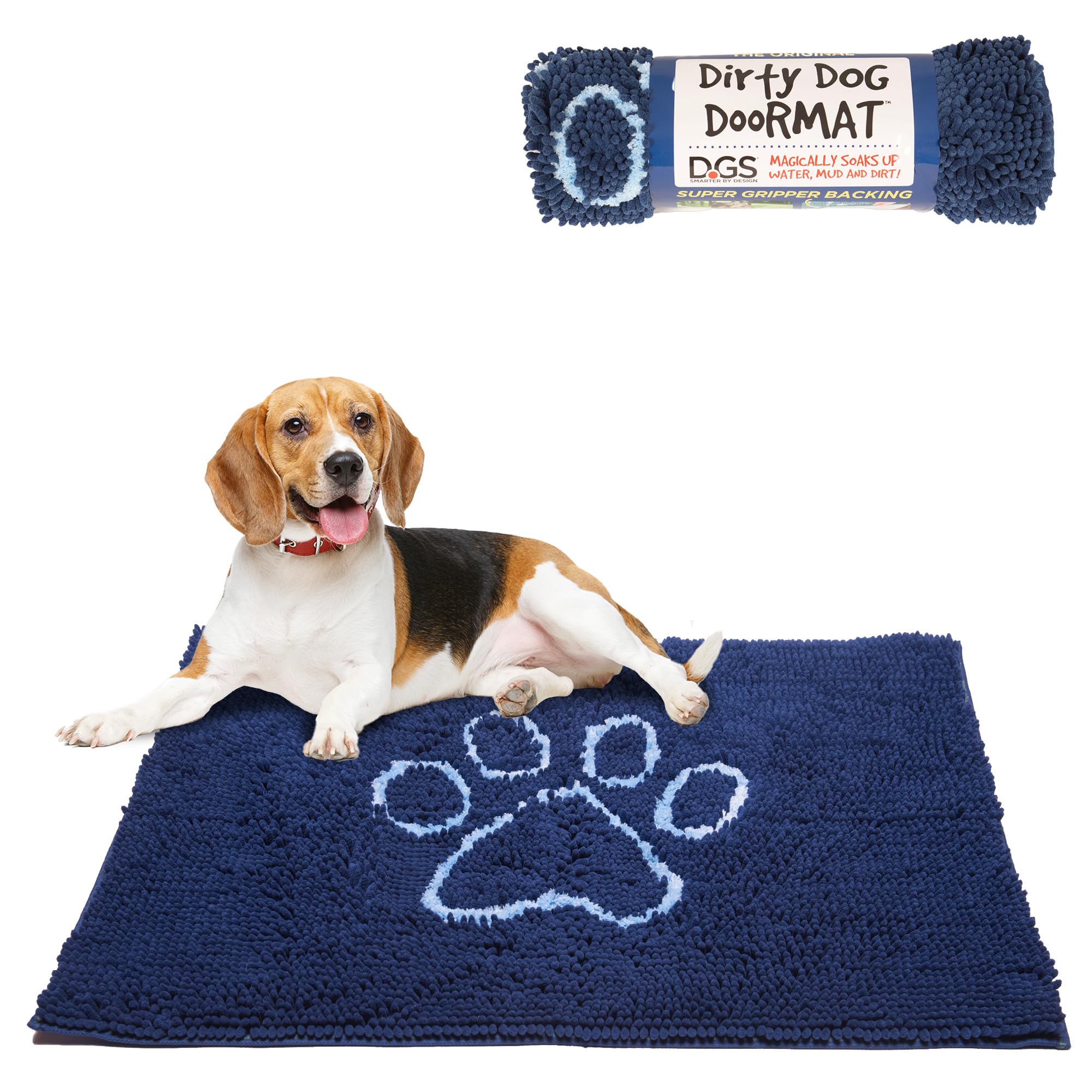 Dog Gone Smart Dirty Dog Doormat - Fast Drying Rug with Super Gripper Backing for Clean Floors - Super Absorbent and Machine Was