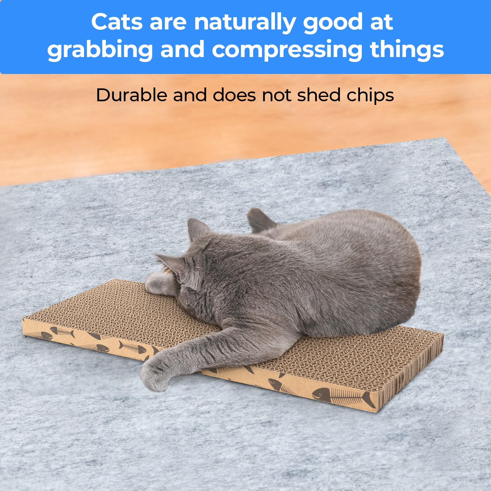 Roadtofree Mini Cat Scratching Board Small Cat Scratcher Cardboard Cat Scratchers For Indoor Cat Cardboard Scratcher(2Pcs)