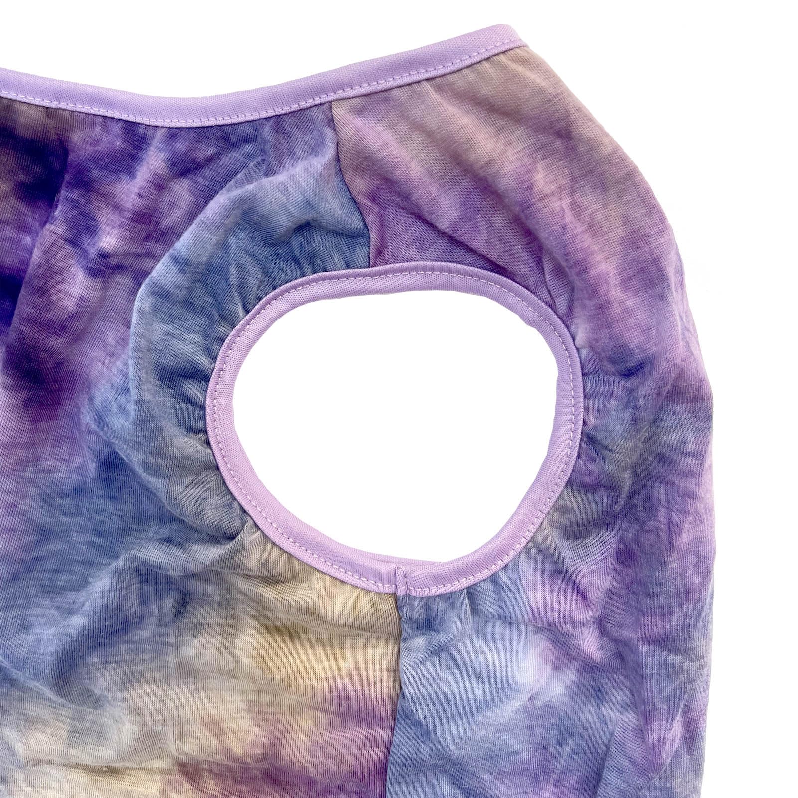 D.E.E Cotton Dog Shirts Large Tie Dye Dog Clothes Lightweight Girl Boy Big (Vestpurple, M)