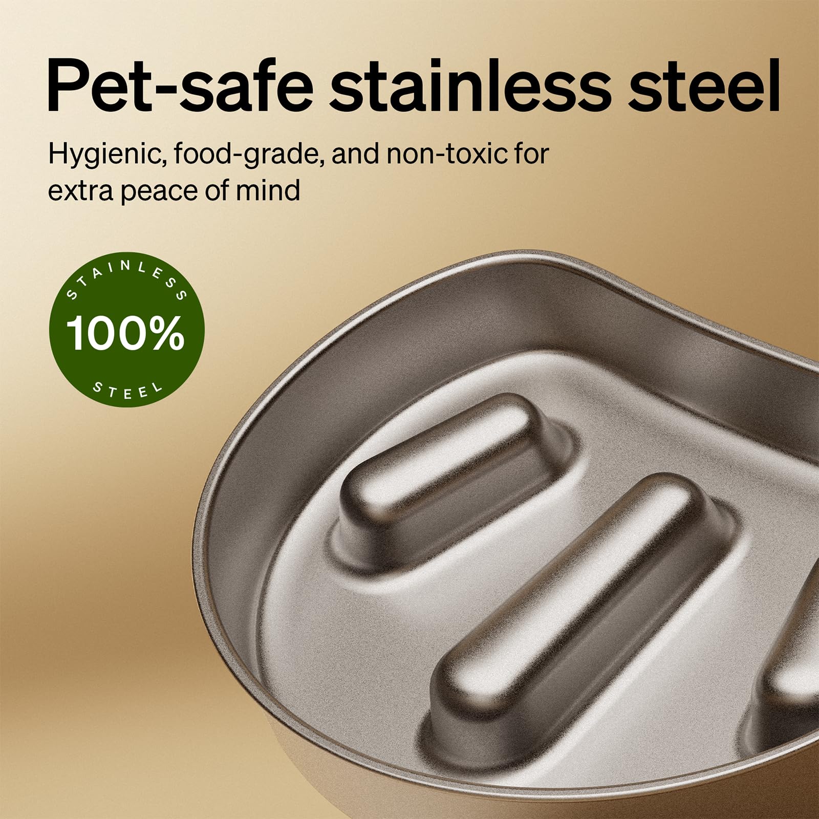 PETLIBRO Automatic Dog Feeder with Camera, 5L Stainless Steel Slow Bowl, 1080P HD Video, 2-Way Audio, Black, Model PLAF203-SB