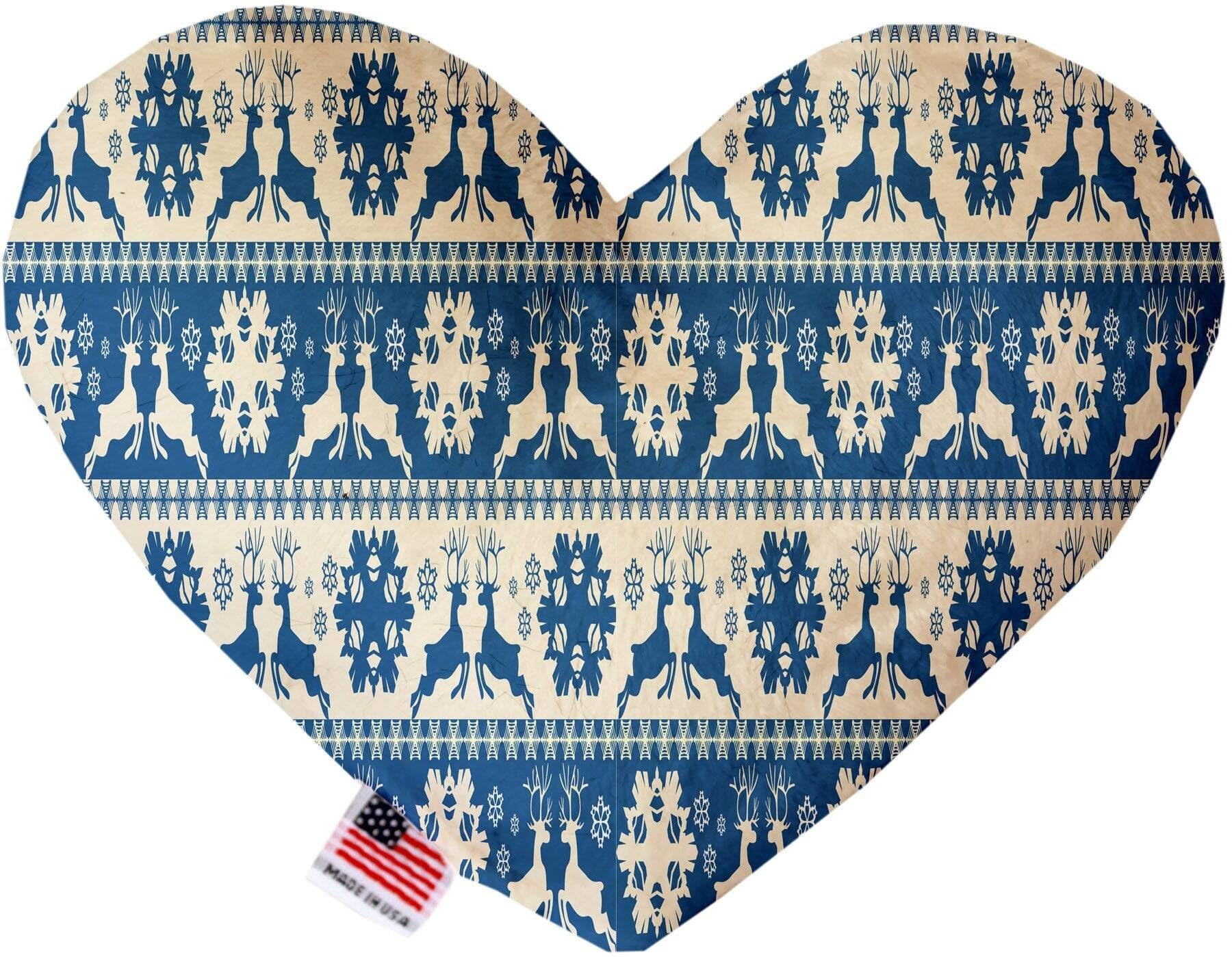 Pet and Dog Plush Heart or Bone Toy, "Winter Wonderland Group" (Available in different sizes, and 10 different patterns!) Winter Bear Tracks 10" Plush Bone