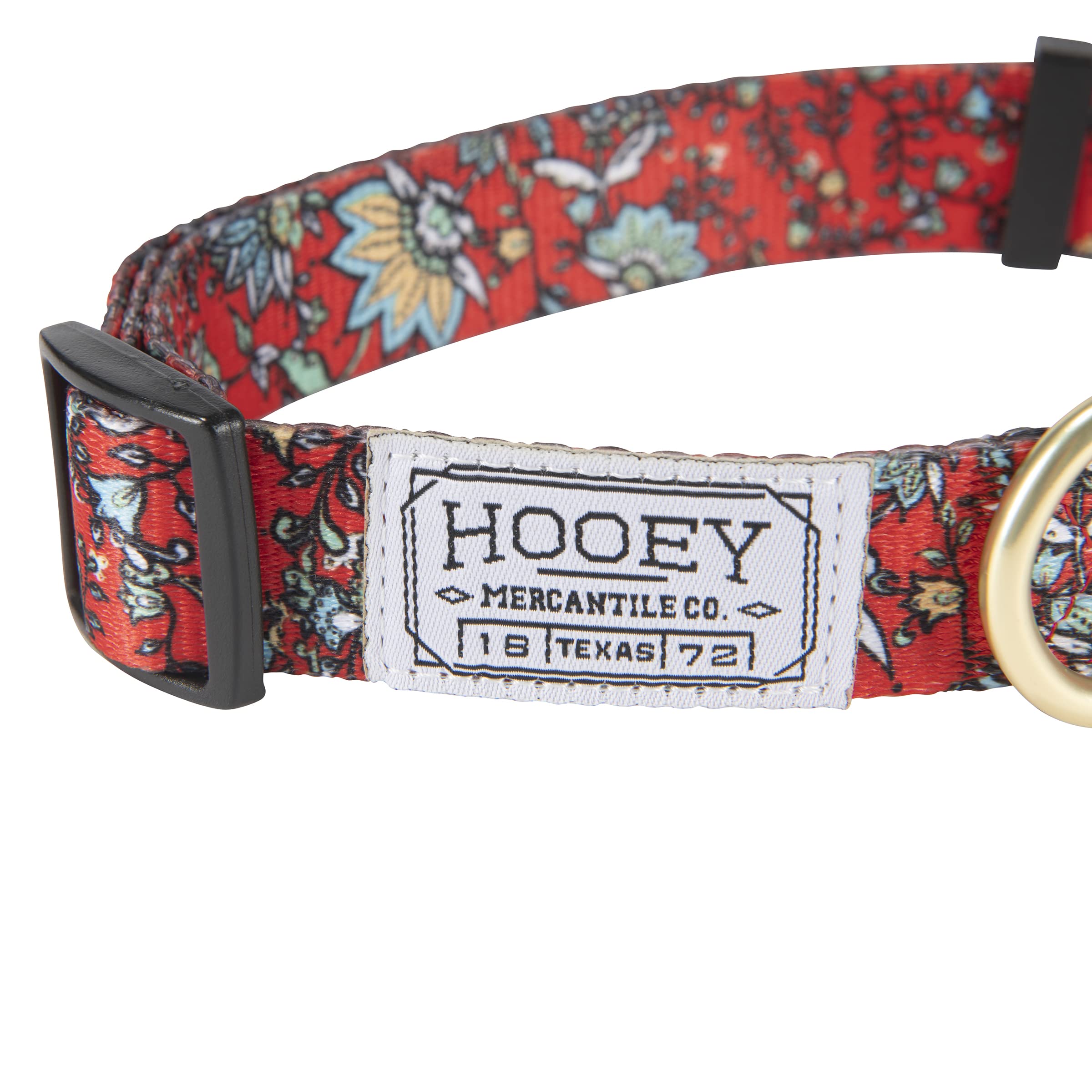 Hooey Nomad Dog Collar, Durable Polyester Webbing Collar With Graphic-Inspired Prints, Western Floral, Large