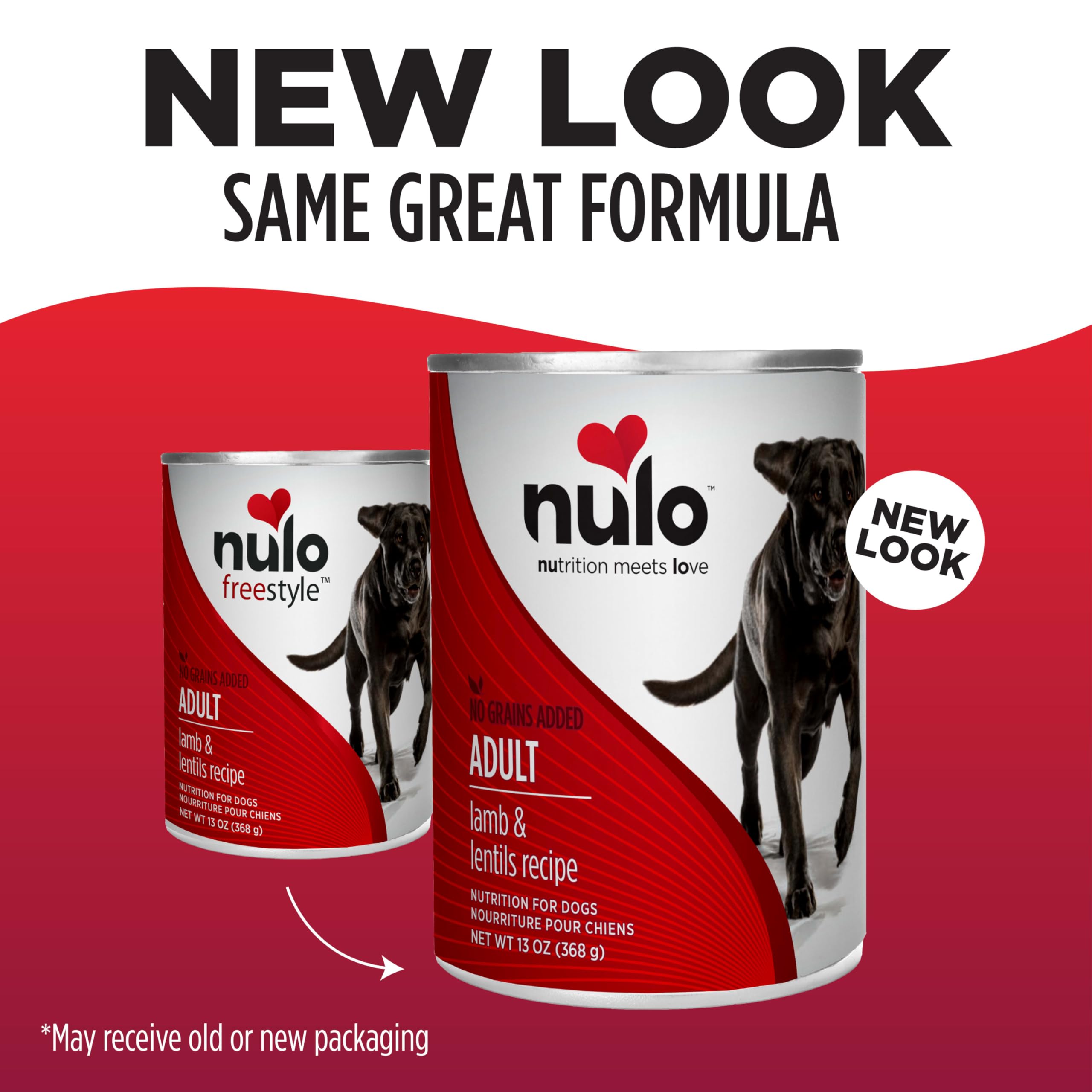 Nulo Grain-Free Lamb & Lentils Recipe Adult Wet Canned Dog Food, 13 Ounce, 12 Cans