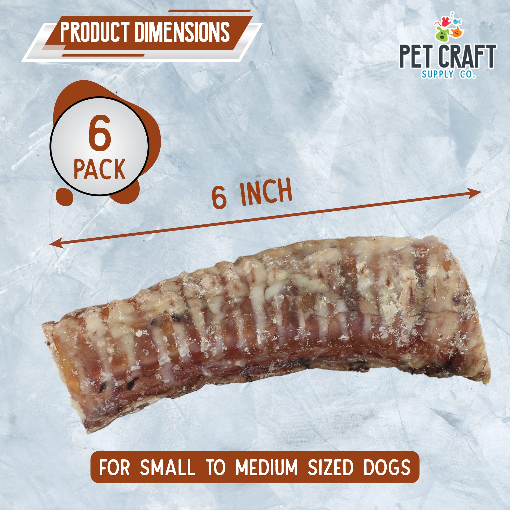 Pet Craft Supply All Natural Healthy Buffalo Trachea Bones Dog Chews Treats for Aggressive Chewers Long Lasting Rawhide Free Pre