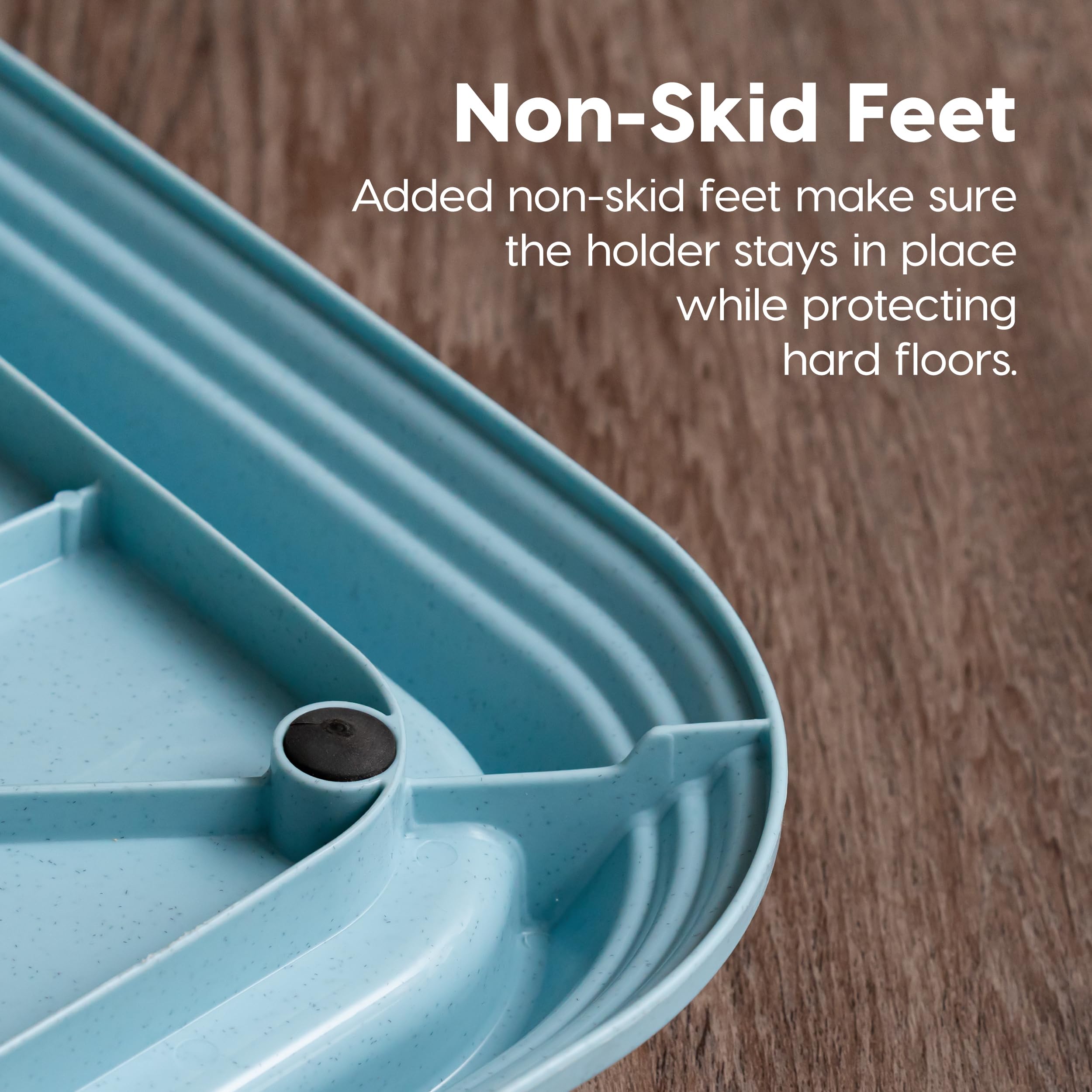 IRIS USA XL Pee Pad Holder - Foldable, Non-Skid Rubber Feet, Blue, Model 301565, Fits 23"x35" Pad or Larger