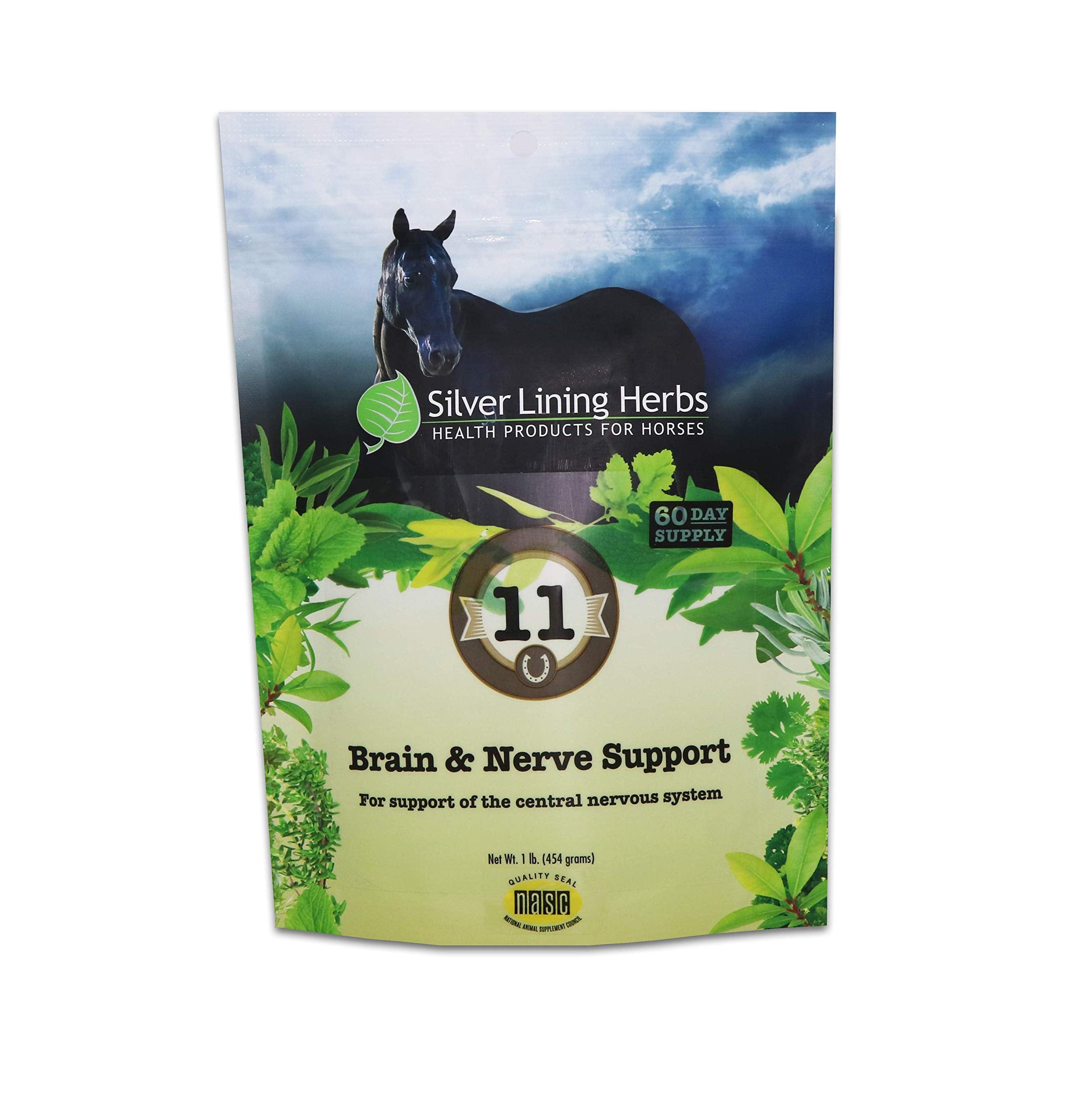 Silver Lining Herbs Brain & Nerve Supportimproves Focus Short Attention Span And Behaviornatural Herbs Promotes Horses Mental He