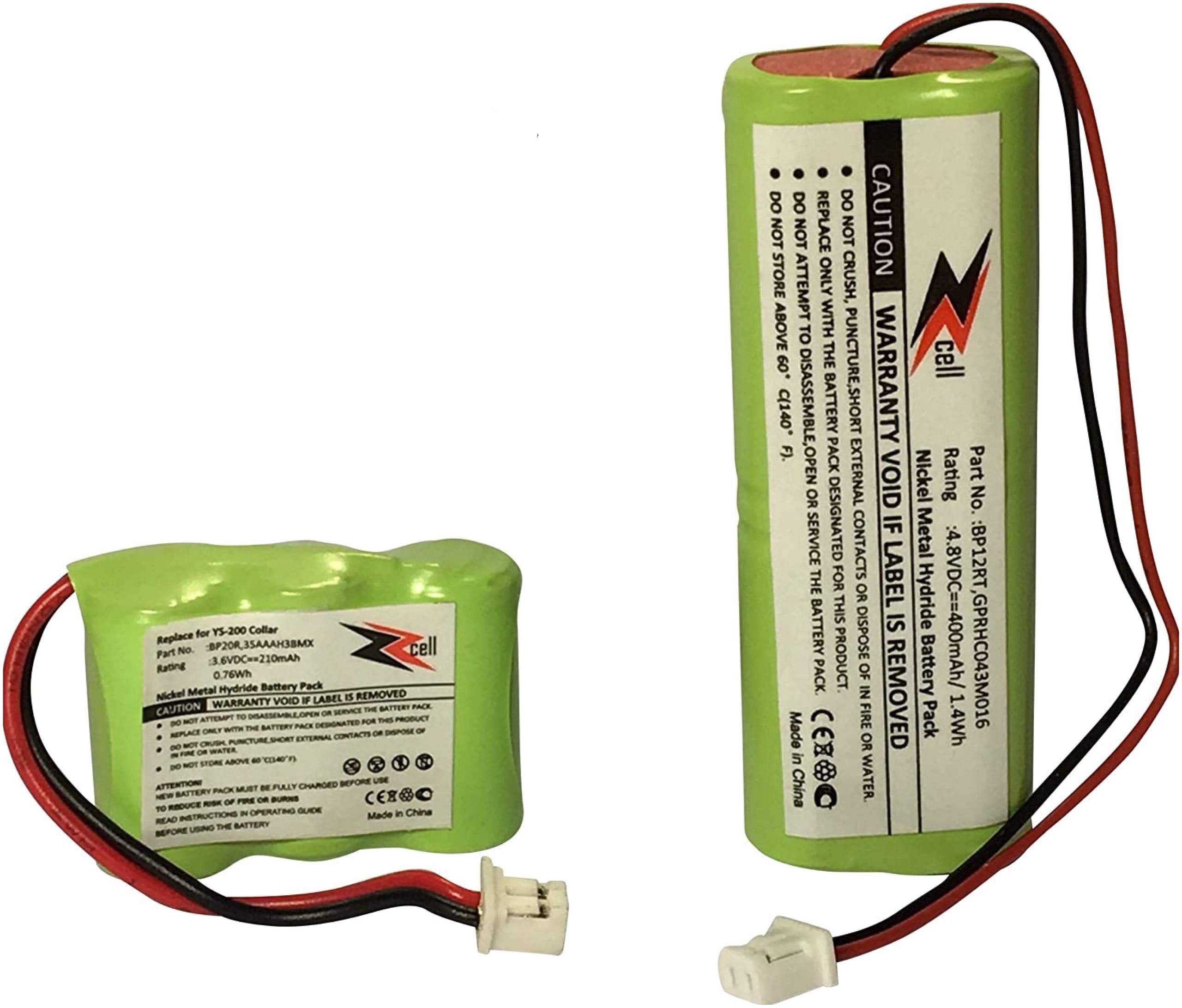 ZZcell 2Pack Bundle Battery Replacement for Dogtra Transmitter BP12RT and Receiver BP20R, 280NCP, 300M, 302M, YS500