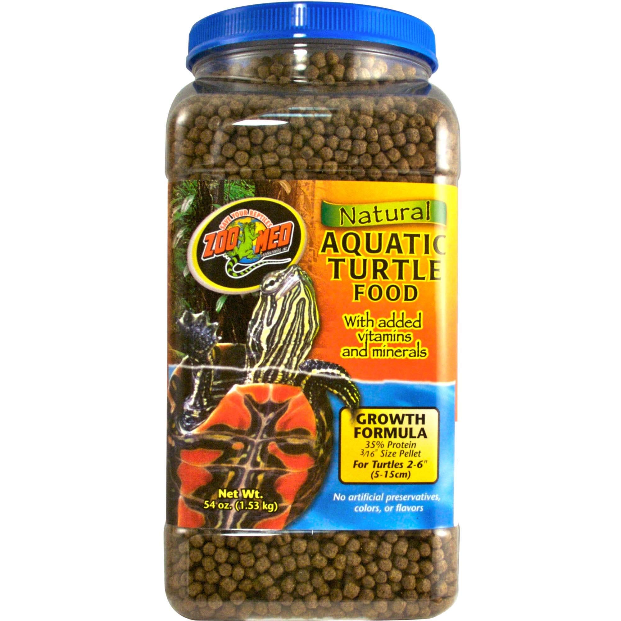 Croci Zoo Med Natural Aquatic Turtle Food, Growth Formula, 54-Ounce, 3.4 Pound, Black(Pack of 1)