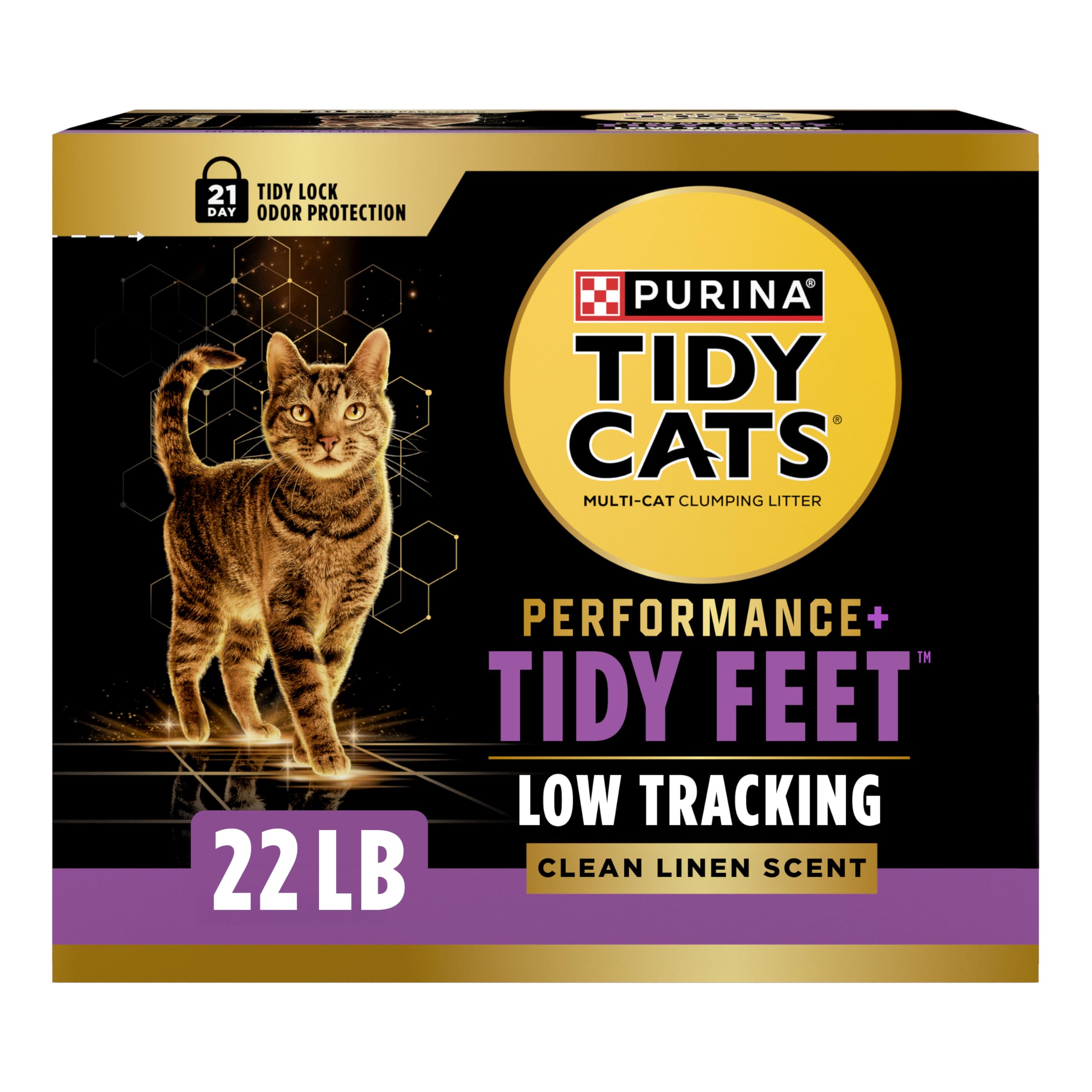 Purina Tidy Cats Tidy Feet Clumping Low Tracking Cat Litter with Odor Control - Unscented - 22 lb. Box