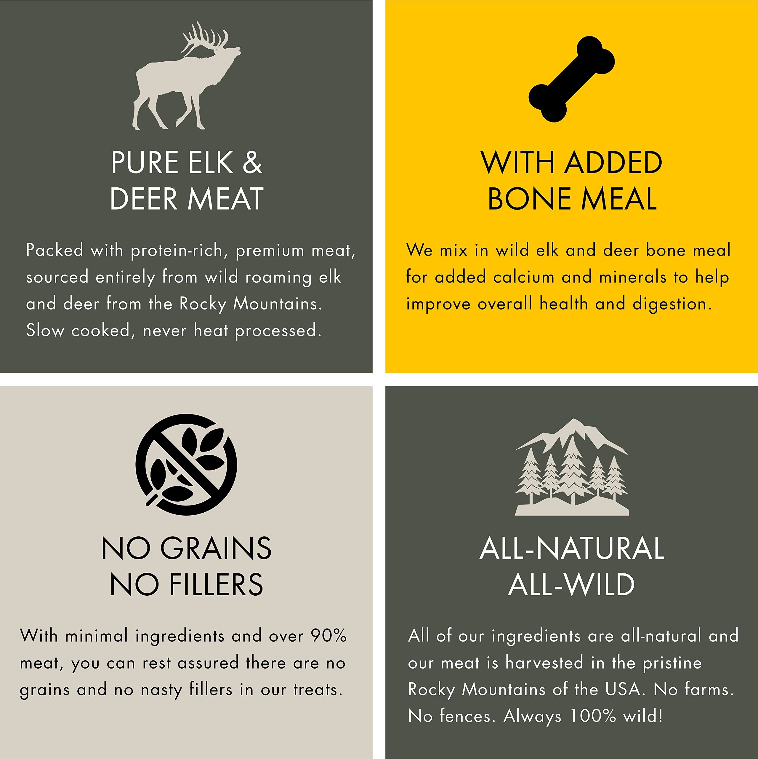 MOUNTAIN WILD Venison Jerky Dog Training Treats, Grain Free, All Natural, No Fillers, No Artificial Preservatives - Natures Pur