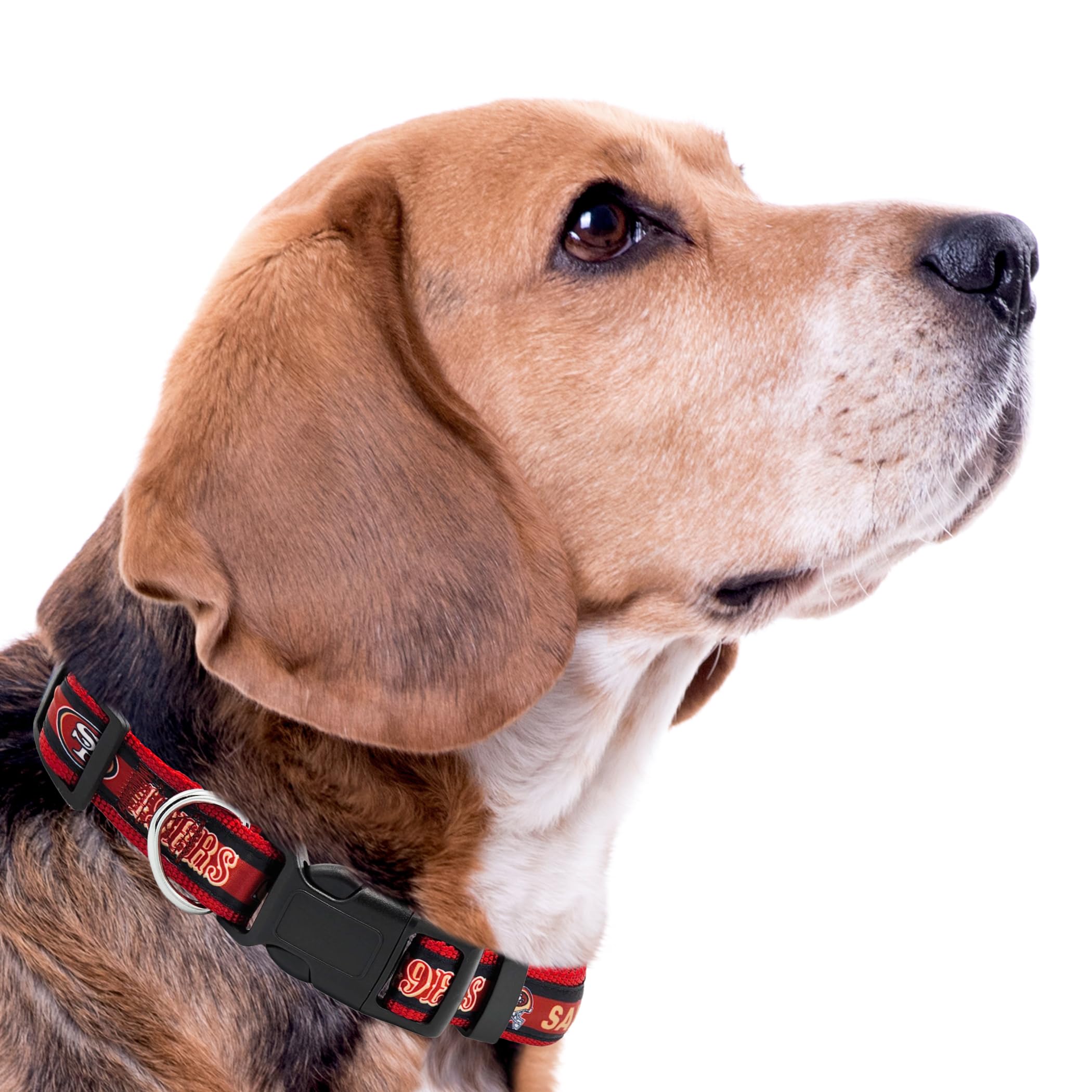 Pets First NFL San Francisco 49ers Licensed PET COLLAR, Large - Heavy-Duty, Strong, and Durable Dog Collar. Available in 31 Foot