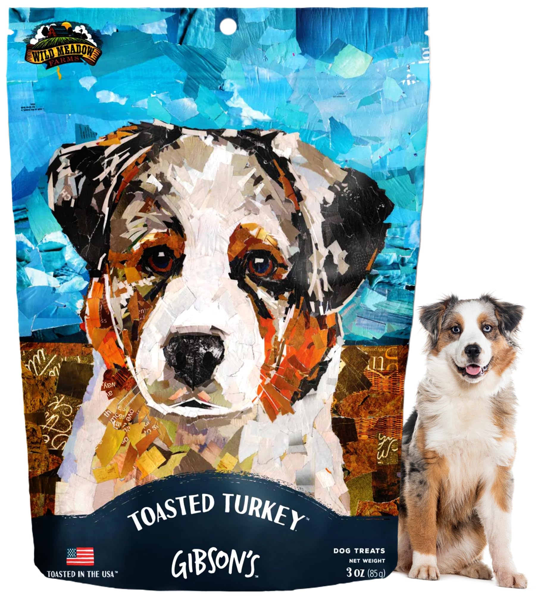 Wild Meadow Farms - Gibsons Toasted Turkey, Soft Jerky Dog Treats, Crafted with Real Meat, Aromatic, and Grain-Free for Trainin