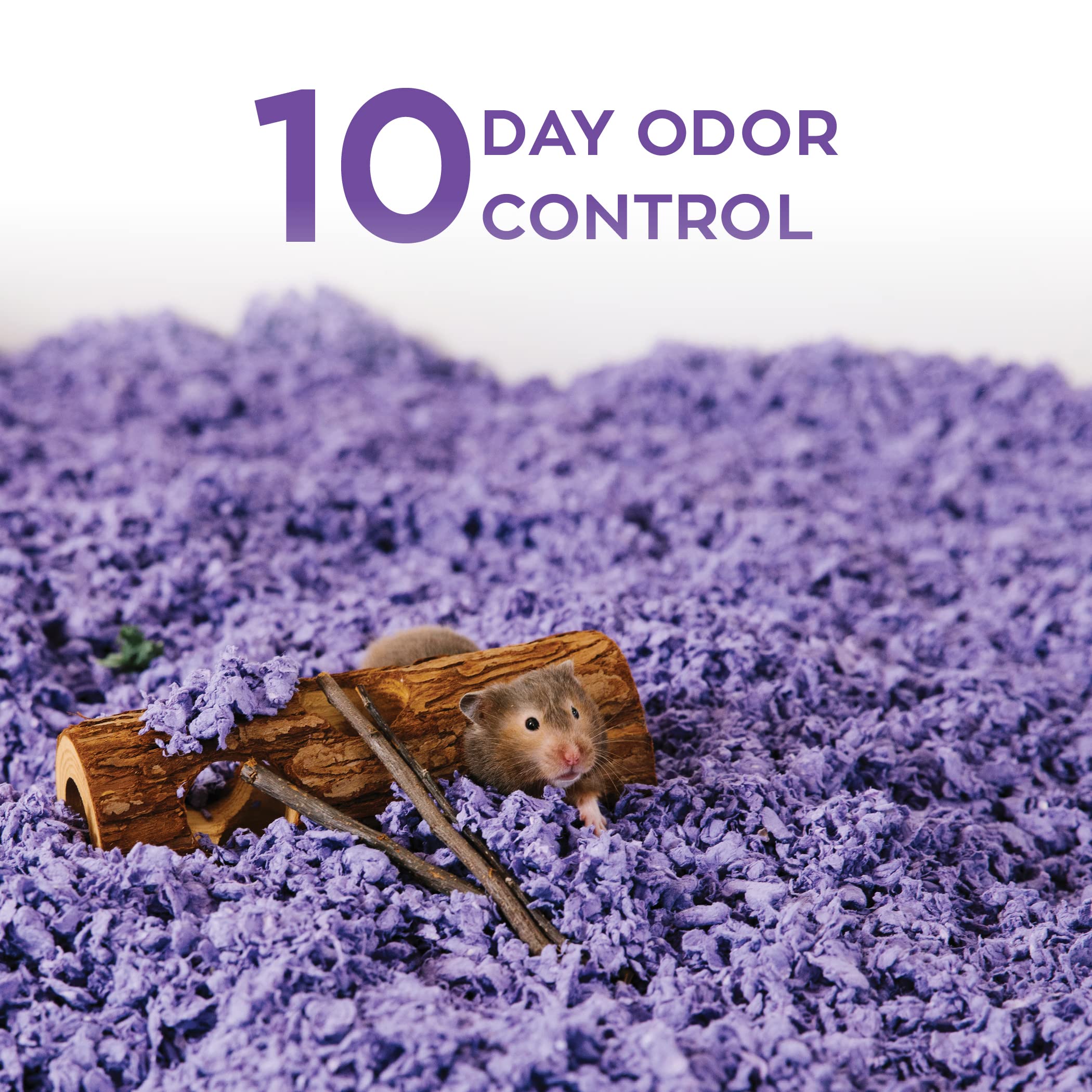 Carefresh 99% Dust-Free Playful Purple Natural Paper Small Pet Bedding With Odor Control, 50 L