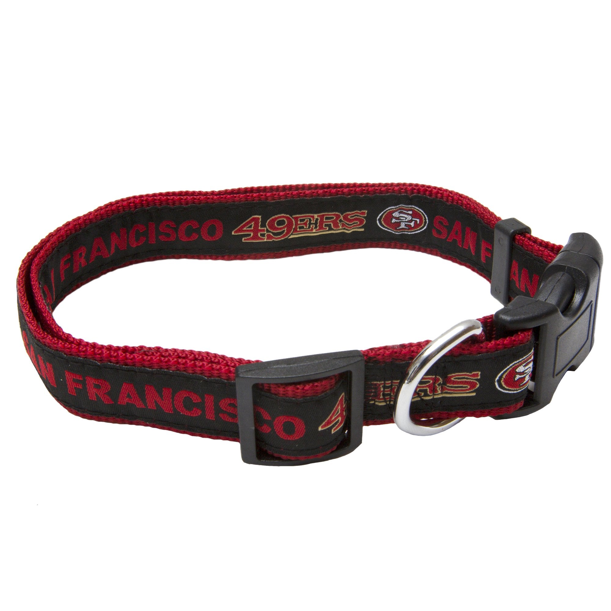 Pets First NFL San Francisco 49ers Licensed PET COLLAR, Medium - Heavy-Duty, Strong, and Durable Dog Collar. Available in 31 Foo