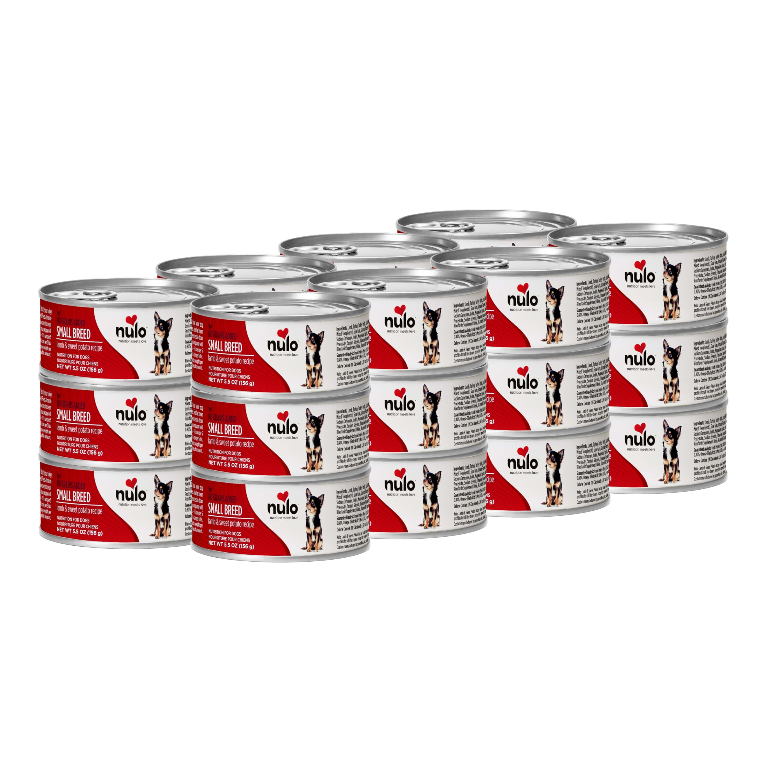 Nulo Small Breed Grain-Free Lamb & Sweet Potato Recipe Adult Wet Canned Dog Food 5.5 Ounce, 24 Cans