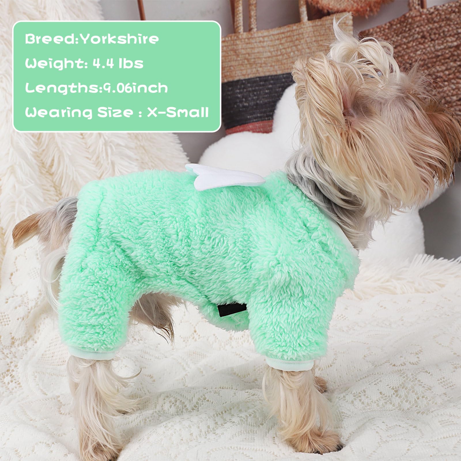 Dog Pajamas Small Size Dogs Girl Boy Fleece Puppy Clothes Jammies 4 Leg Dog Pjs For Chihuahua Yorkie Spring Winter Warm Onesie J