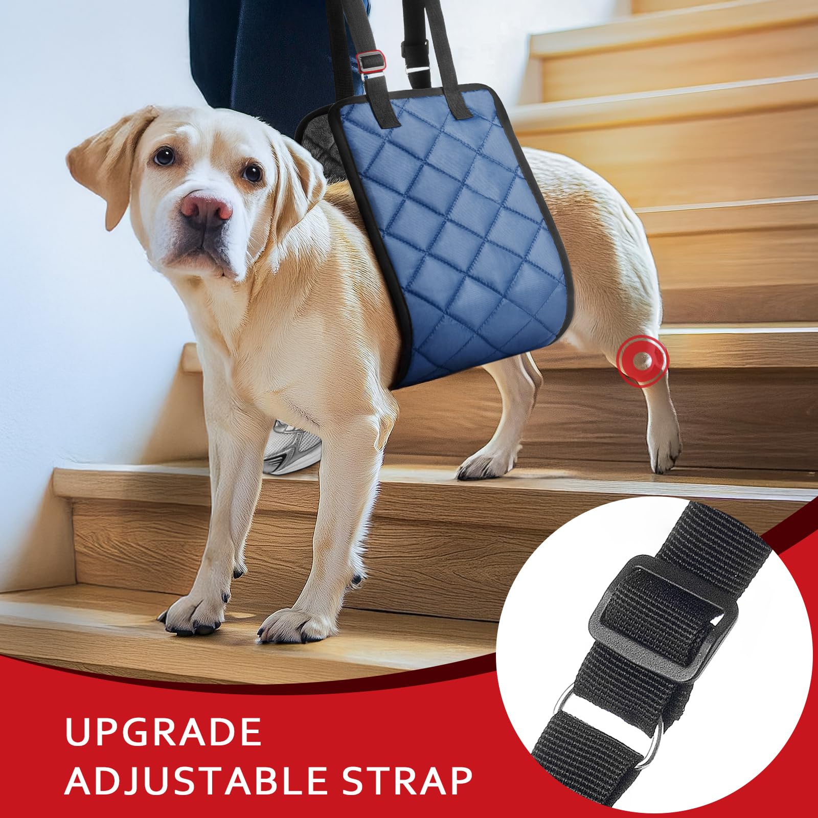 Adjustable Dog Sling Dog Lift Harness For X-Large Dogs, Hind Leg Support Portable Soft Lift Support And Rehab Harness For Weak R