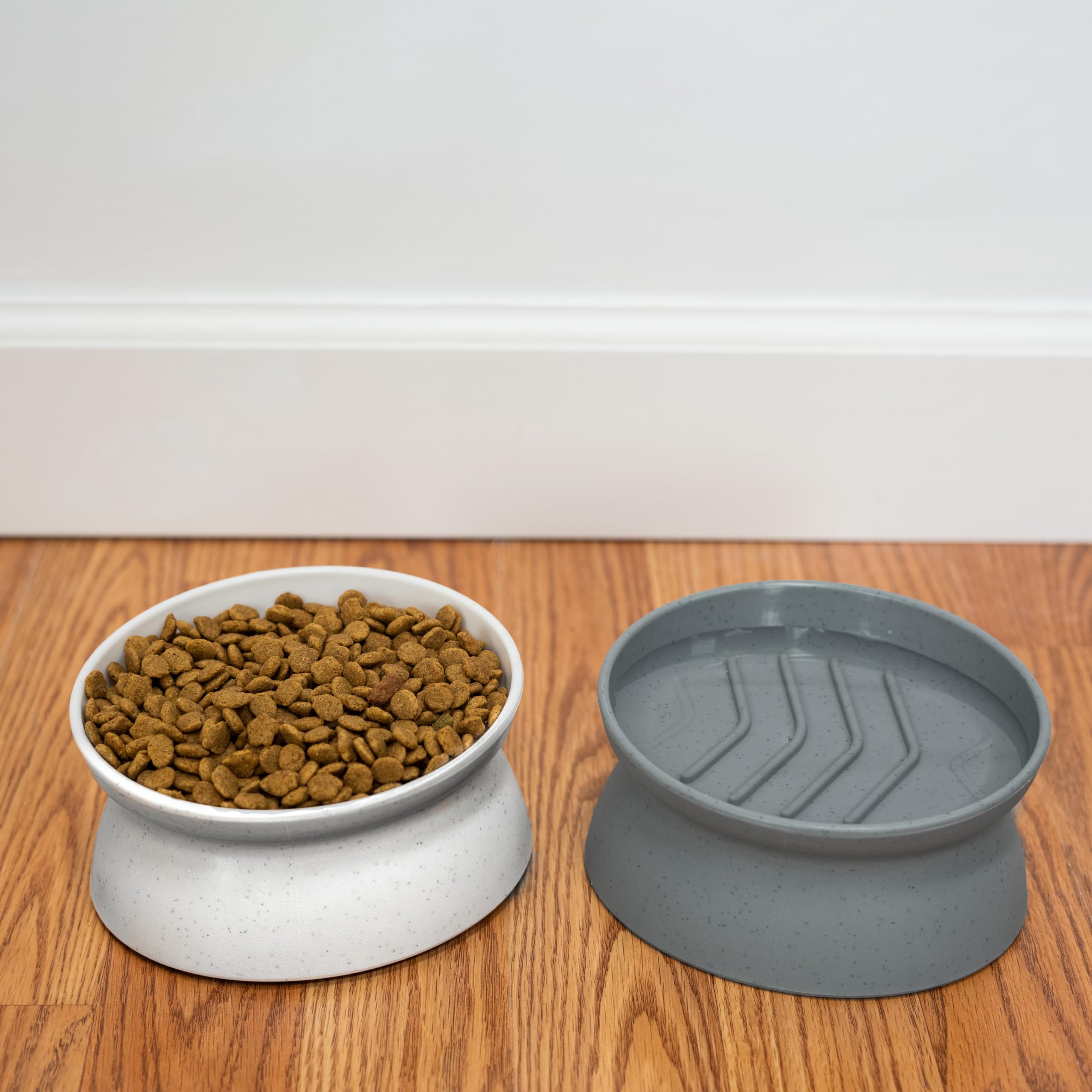 Kitty City Raised Cat Food Bowl Collection/Stress Free Pet Feeder and Waterer and Slow Feed Bowls