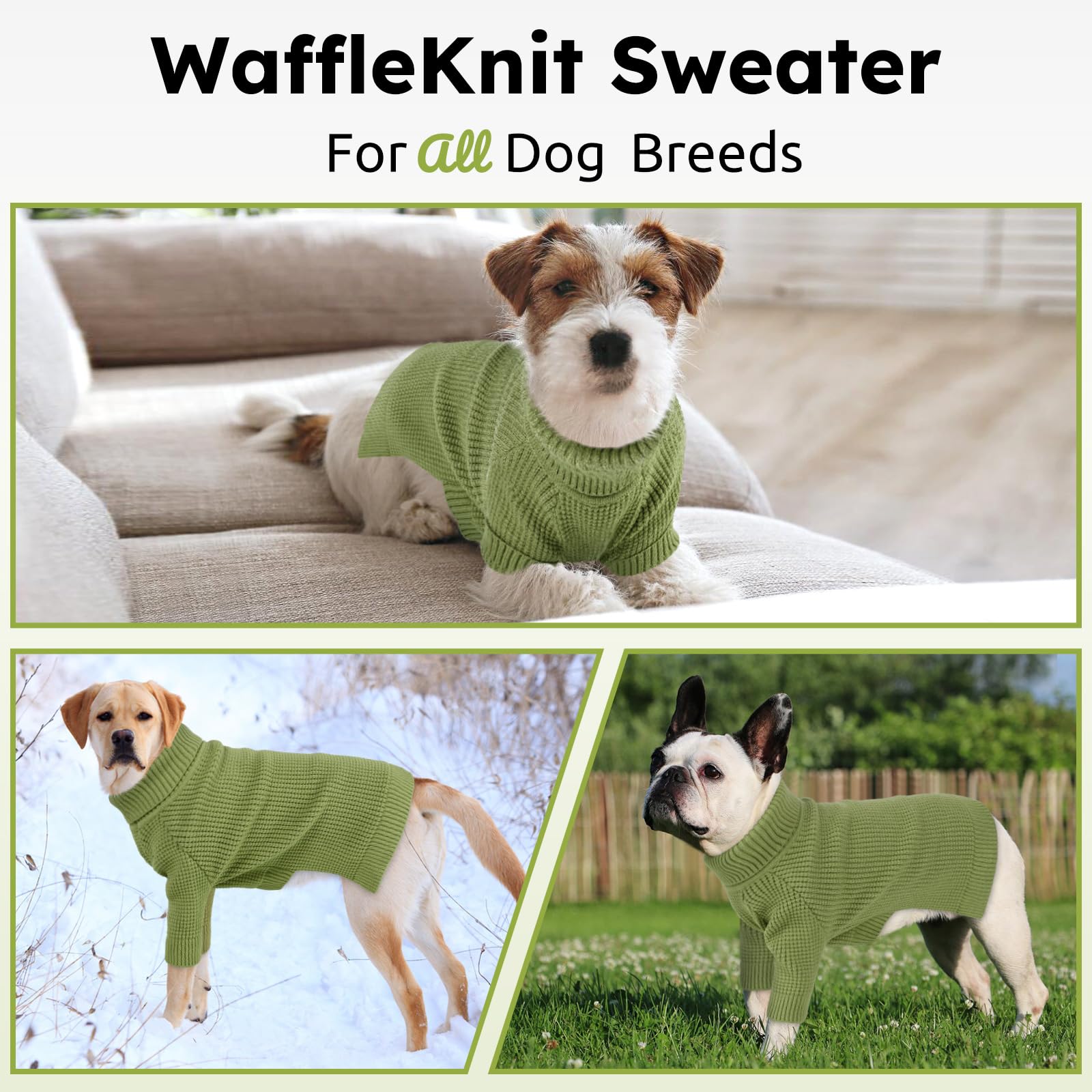 Queenmore Medium Dog Sweater, Check Pattern Knitted Cat Sweater, Warm Dog Sweaters For Medium Dogs, Solid Pull-On Sweater For Ca