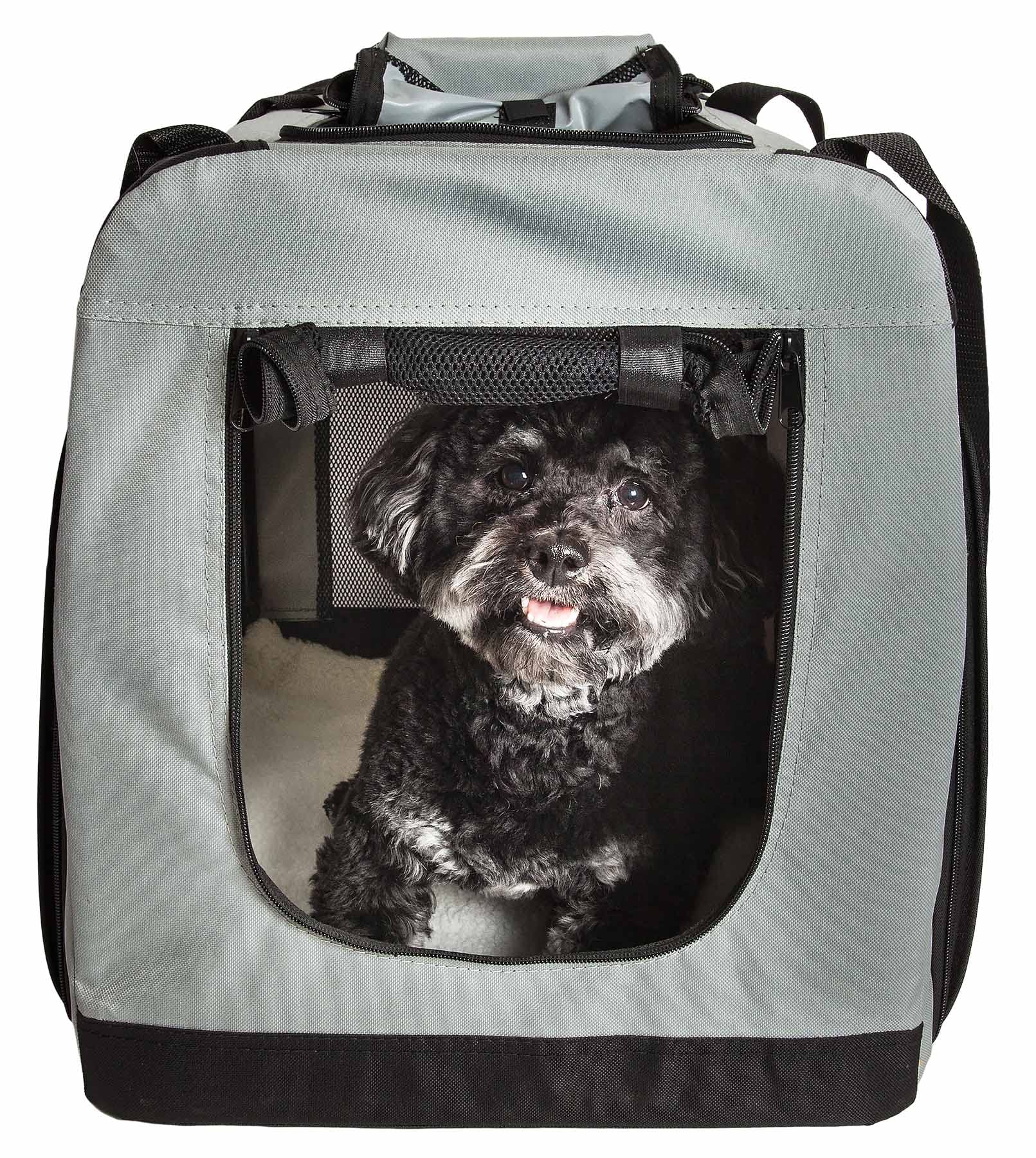 Pet Life Hounda Accordion Metal Framed Soft-Folding Collapsible Dual-Sided Expandable Pet Dog Crate(D0102H70HV7.)