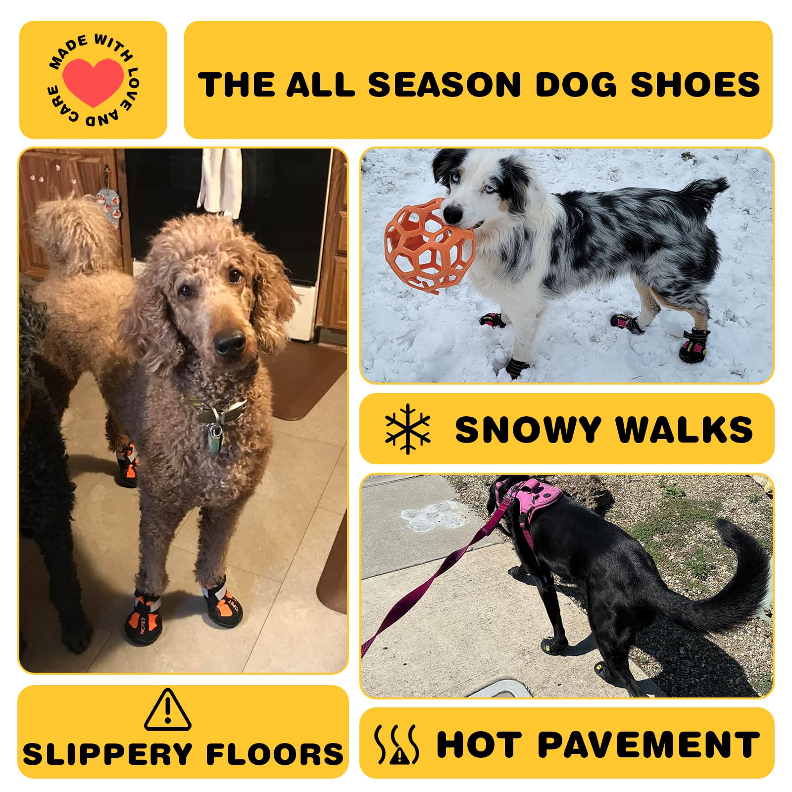 Hcpet Dog Shoes for Small Dogs, Breathable Nylon Booties, Size 1, Pink, Model W1702-P-1, Anti-Slip Sole for Summer & Winter