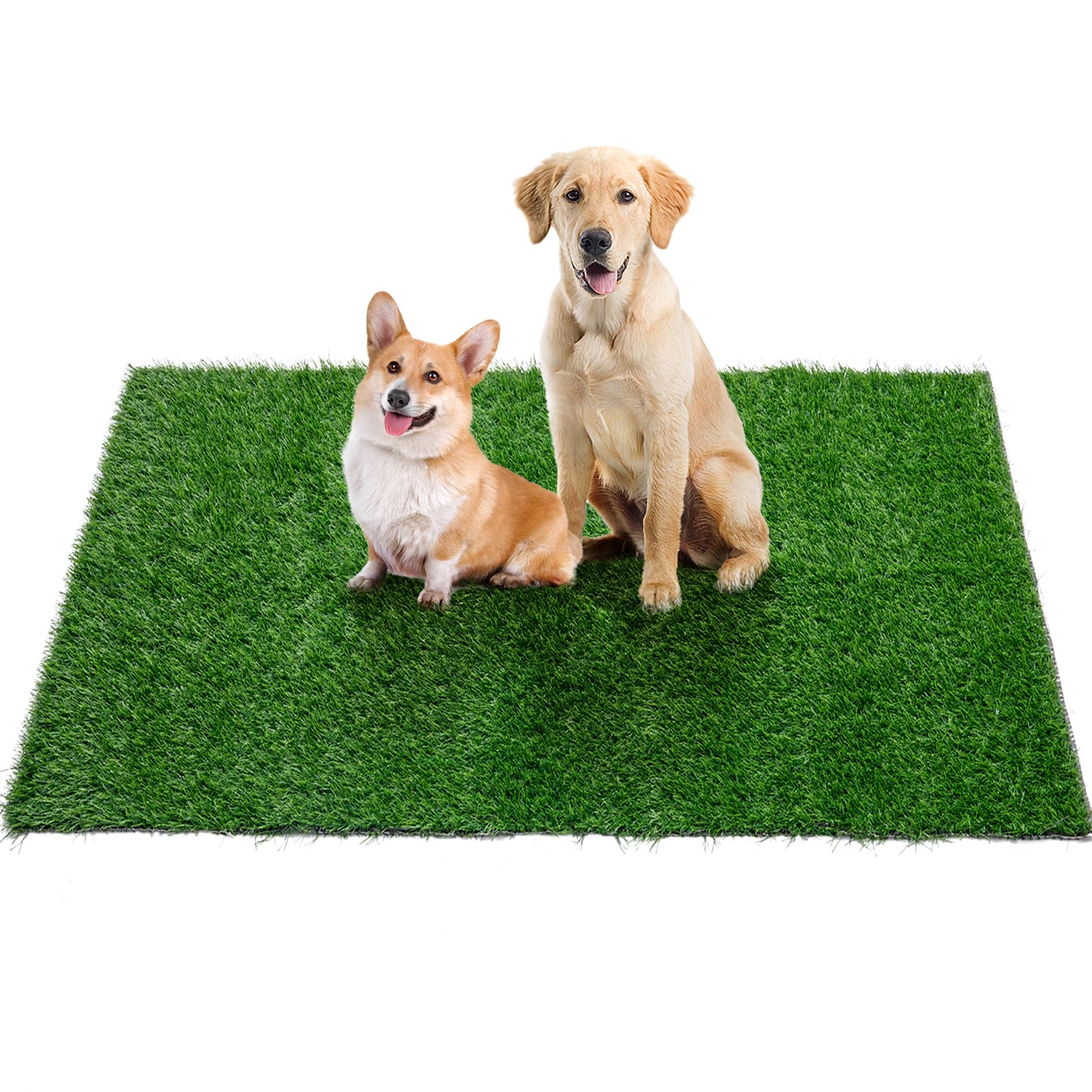 Oiyeefo Artificial Grass for Dogs, 1 Packs Fake Grass for Dogs to Pee On, Washable Reusable Dog Grass Pee Pads for Dog Potty Ind