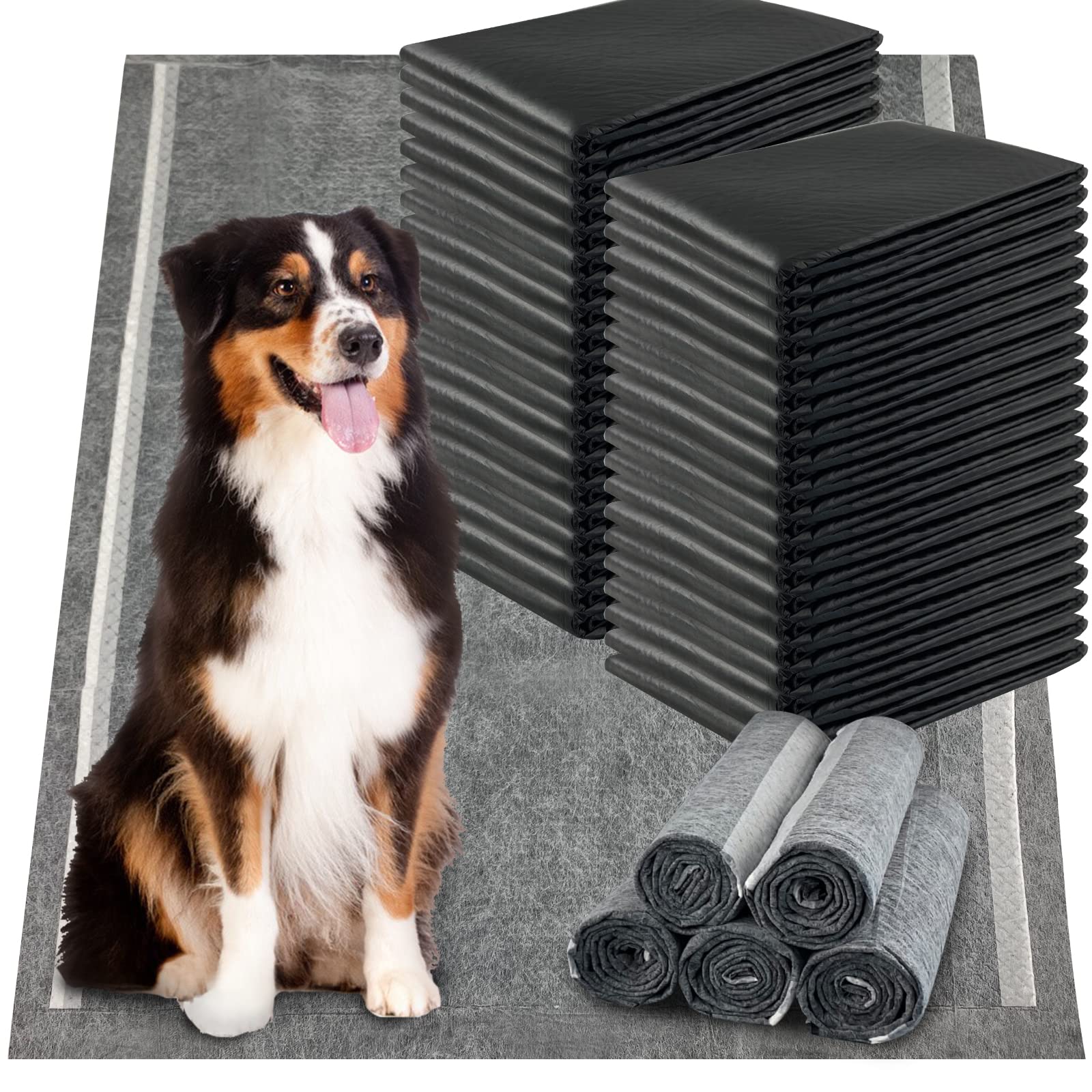 Dogcator Charcoal Puppy Pads Extra Large, Activated Charcoal Dog Pee Pads, X-Large Odorless Potty Pads For Dogs 28'X34', 40 Count Xl Disposable Puppy Pads Pet Training Pads For Housebreaking