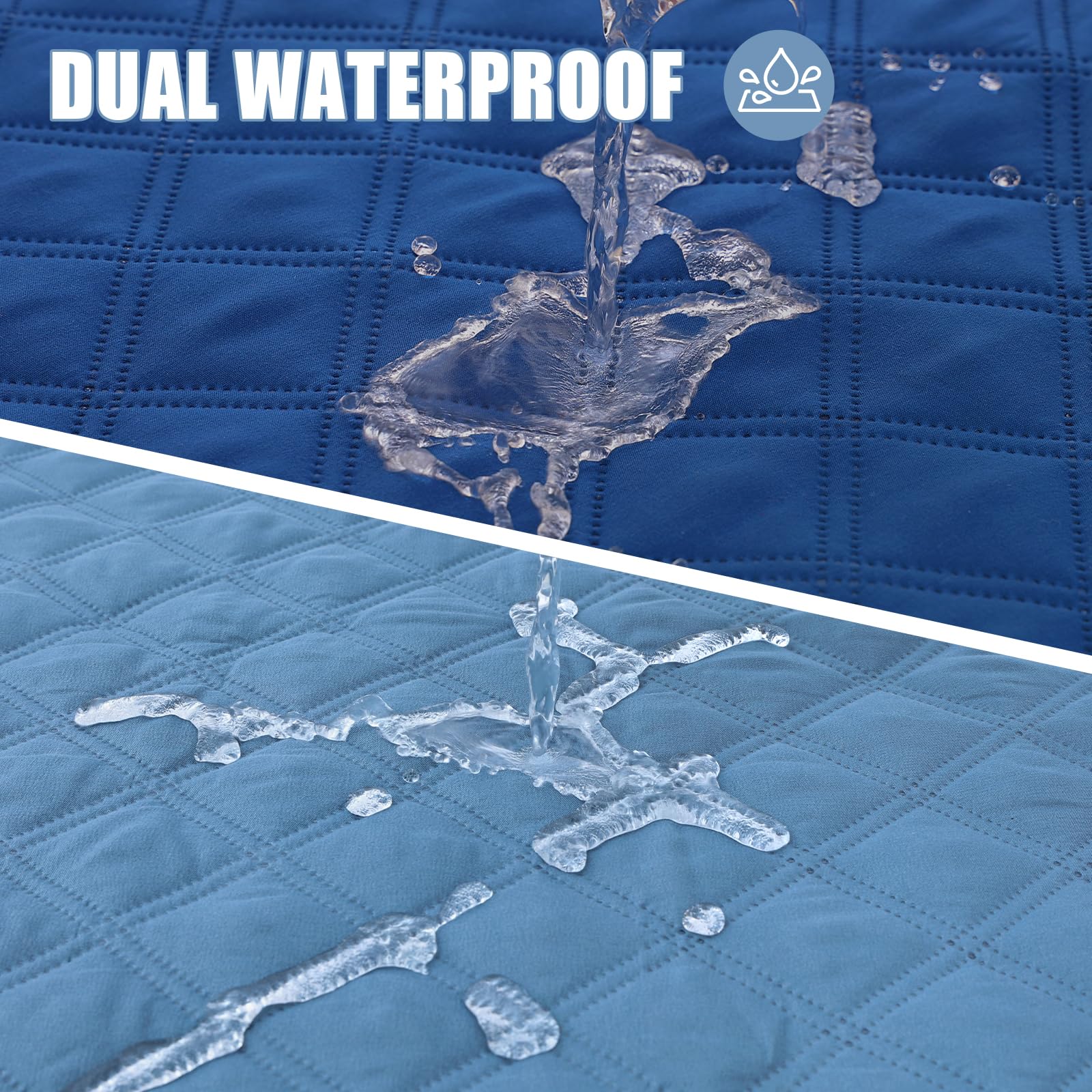 Smiry Waterproof Dog Blanket, Reversible Dog Bed Cover Pet Blanket, Soft Pet Couch Covers For Sofa Washable, Bed Couch Sofa Furn