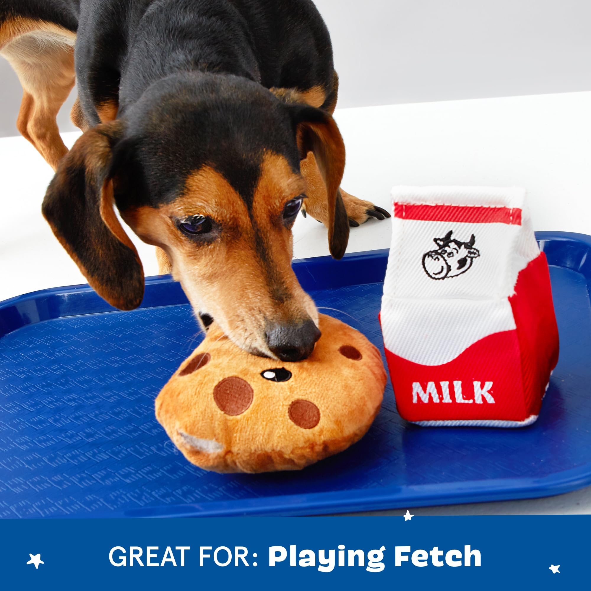 Barkbox Afterschool Snack Pack Dog Toy Bundle – Plush Squeaky Toys for Small Dogs – Large Size