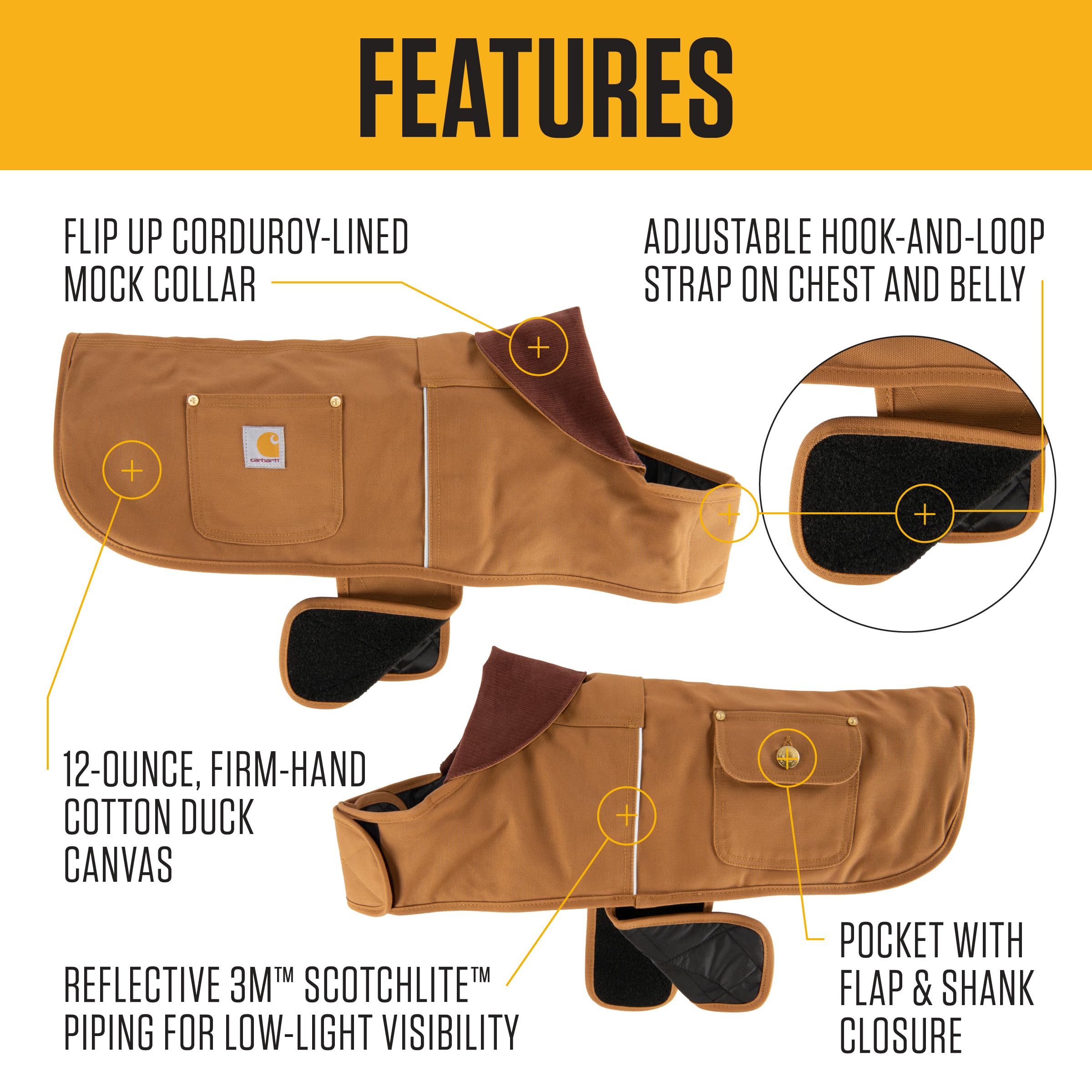 Carhartt Firm Duck Dog Chore Coat, Insulated Weather Resistant Jacket for Cold and Windy Conditions, Hunter Orange, Medium