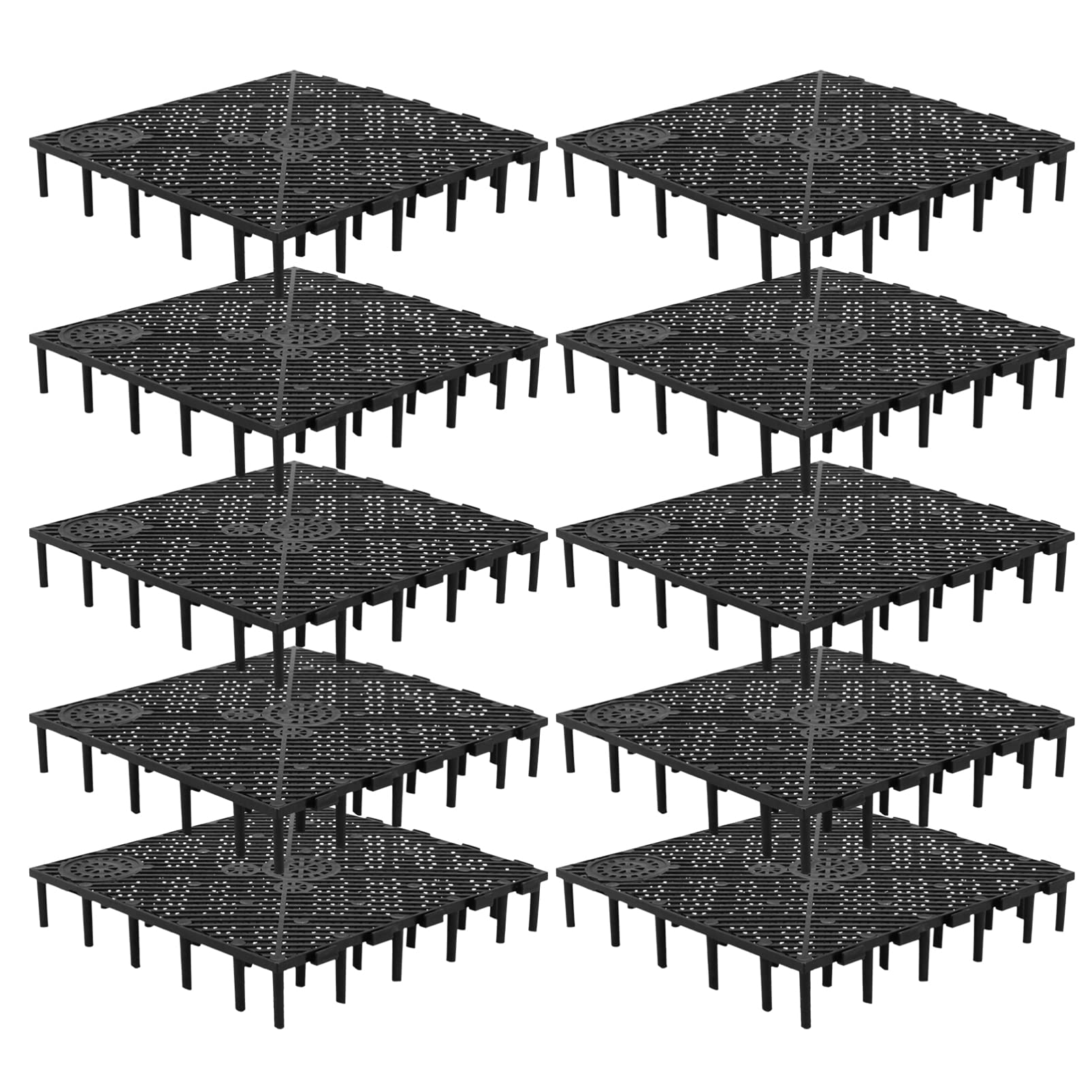 ULTECHNOVO Fish Tank Bottom Plate, 20pcs Aquarium Sand Divider PVC Gravel Board Aquarium Substrate Stratum Splicing Aquarium Acc