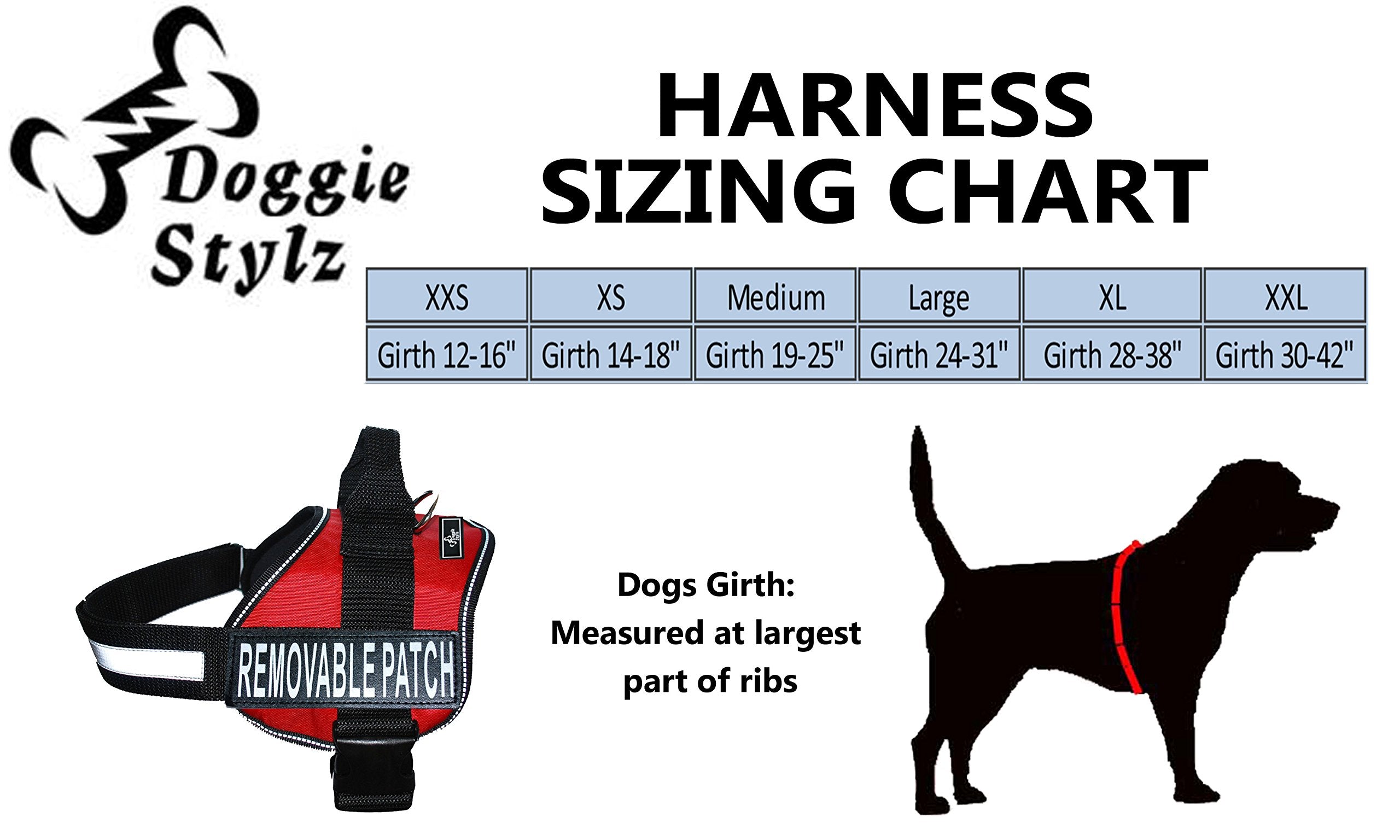Doggie Stylz Dog Harness with DO NOT PET Patches - No Pull Service Dog Vest and Service Animal Vest for Dogs - Adjustable Gentle