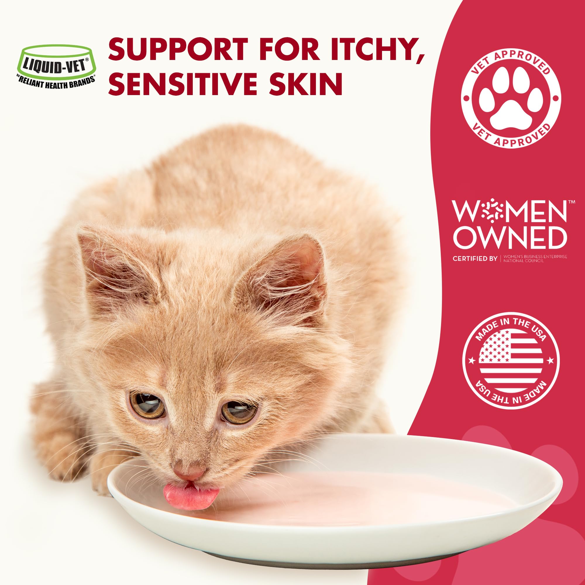 LIQUID-VET by Cool PET Holistics Feline Itch & Allergy Advanced Formula, Plain, 8 oz