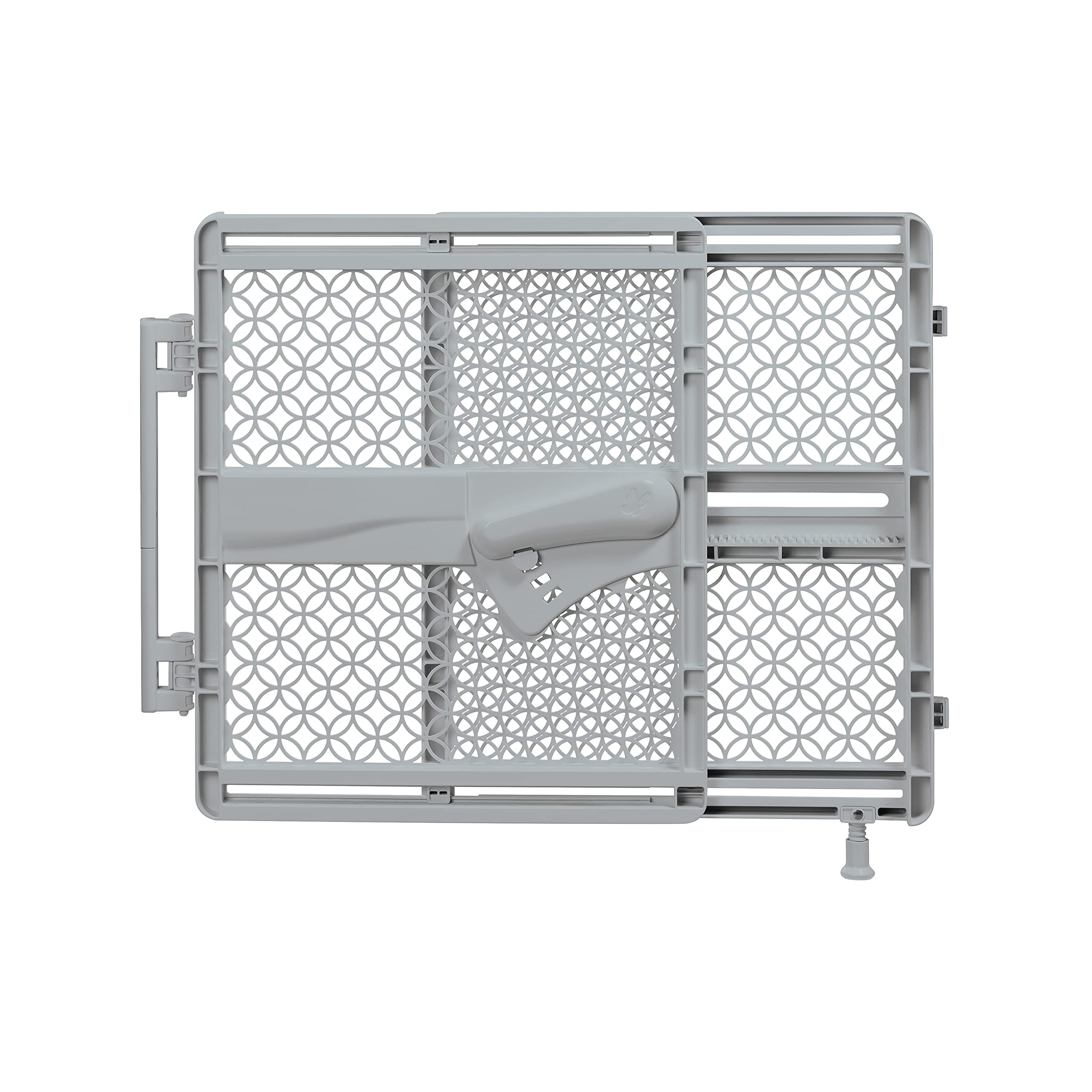 Summer Infant Indoor & Outdoor Multi Function Walk-Thru Baby Gate, Fits Openings 27.5'-42' Wide, Gray Plastic, For Doorways And Stairways, 28” Tall Walk-Through Baby And Pet Gate