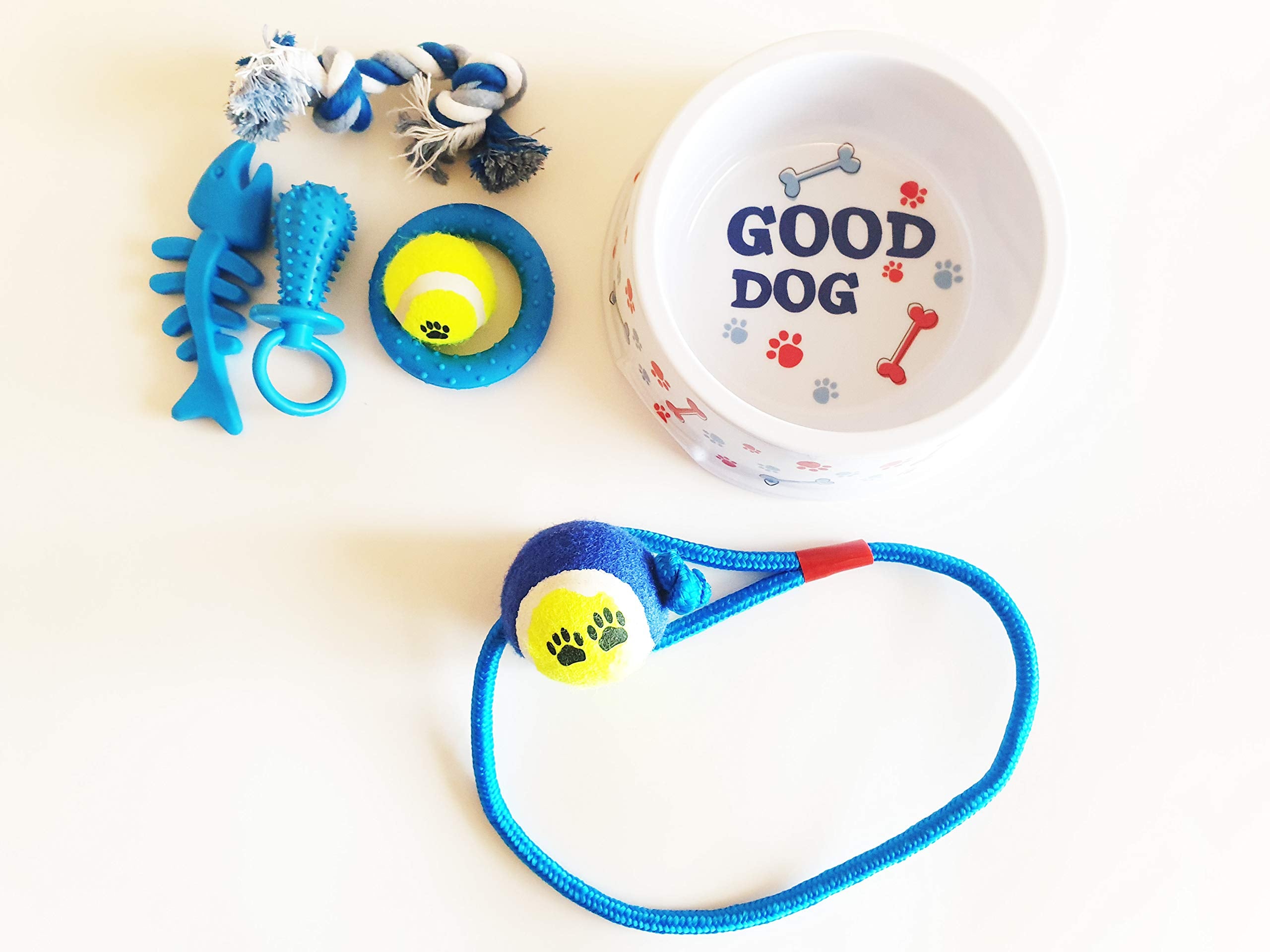 Rope Dog Pull With Tennis Ball