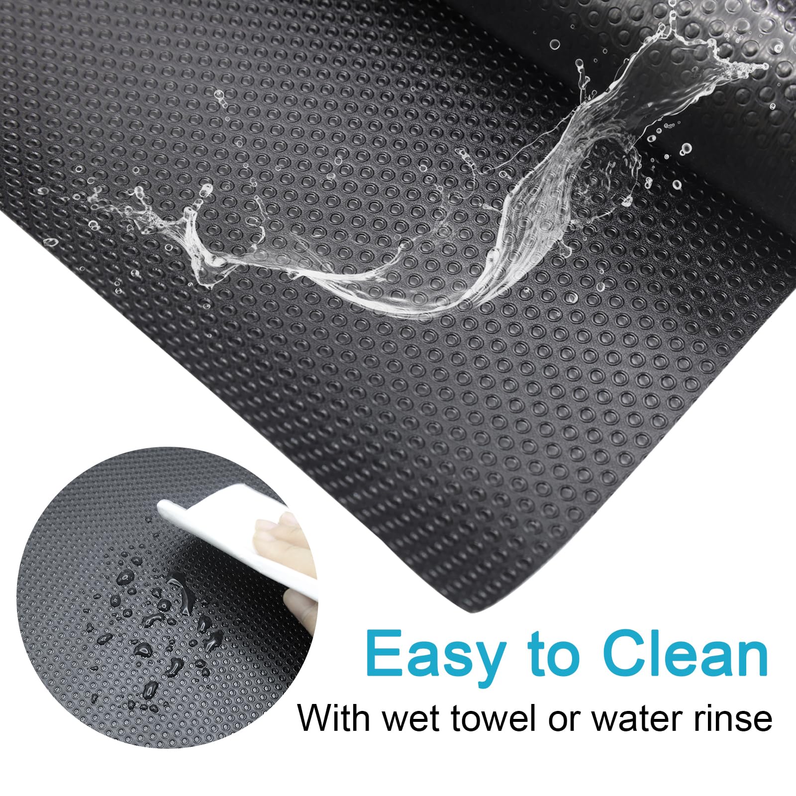 Uigidori Reptile Carpet Bedding Mat, 17.7x78.7 Inches, Black, Cuttable Substrate for Bearded Dragon, Gecko, Lizard, Snake, Tortoise