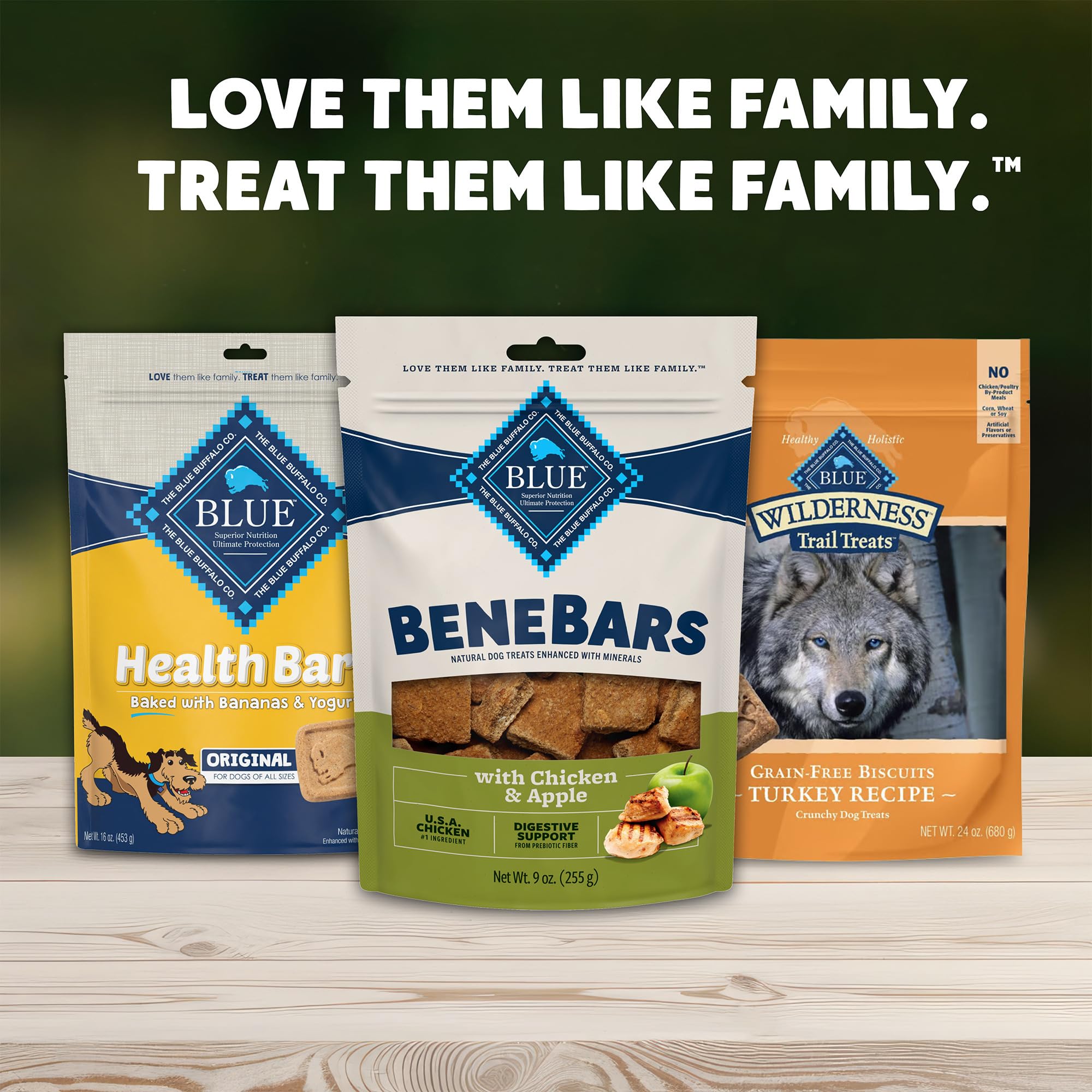 Blue Buffalo BeneBars Digestive Support Dog Treats with Prebiotic Fiber, Made with Natural Ingredients, USA Chicken & Apple, 9-o