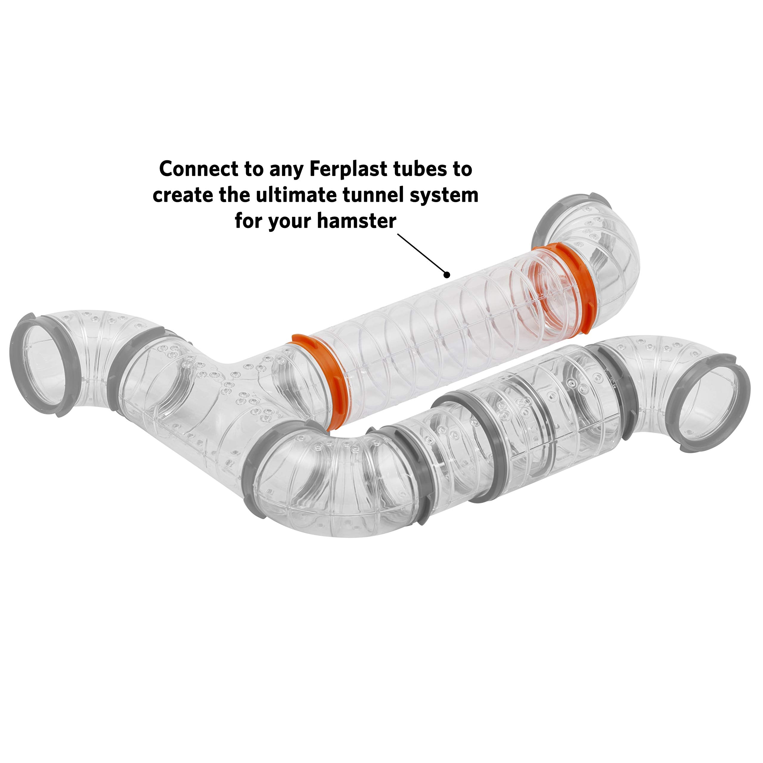 Ferplast Hamster Cage Play Tube | 8-Inch Straight Tunnel, 8L X 2.4 Diameter - Inches