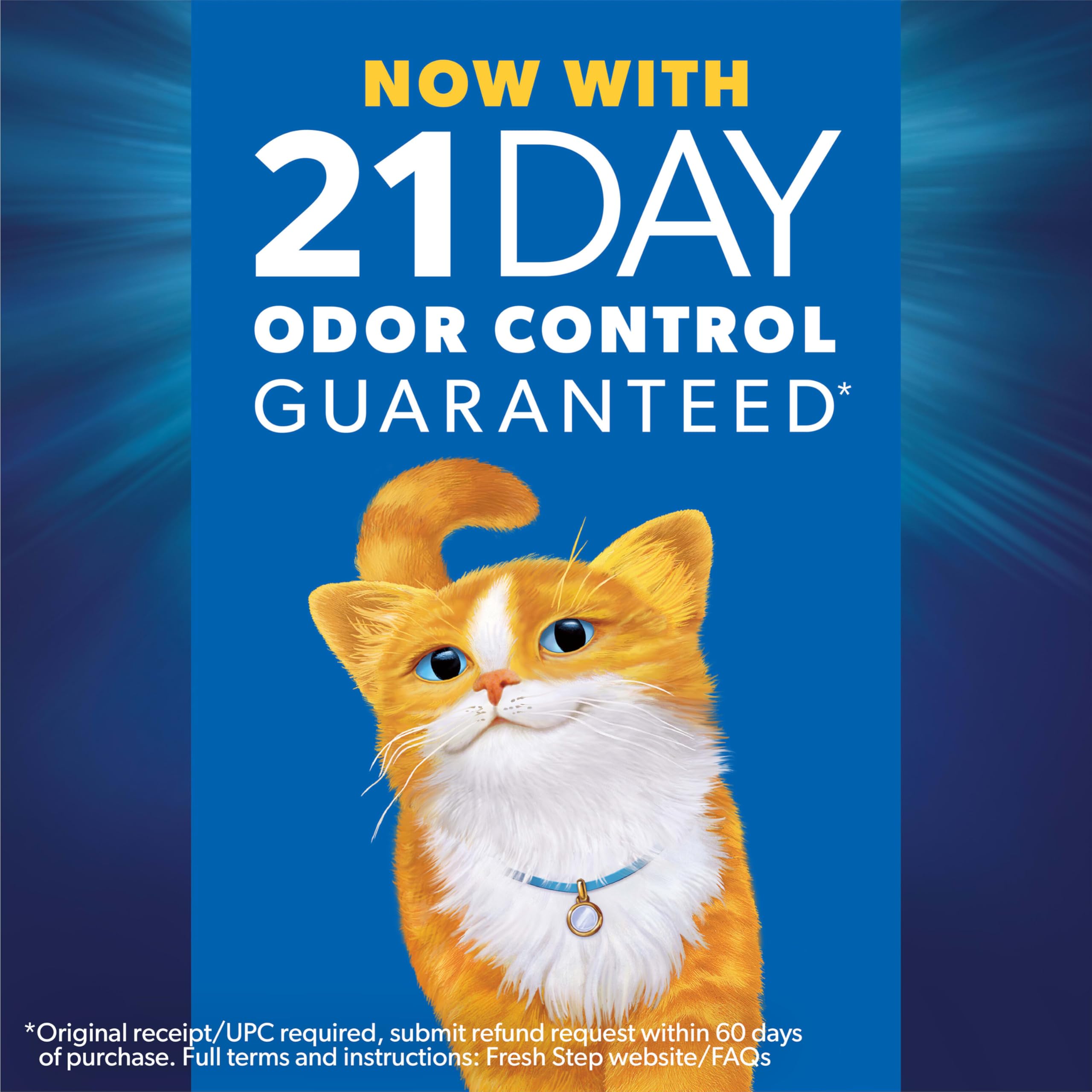 Fresh Step Clean Paws Cat Litter With Febreze Freshness With Febreze Gain Scent, Low-Tracking Clumping Litter With Guaranteed Od
