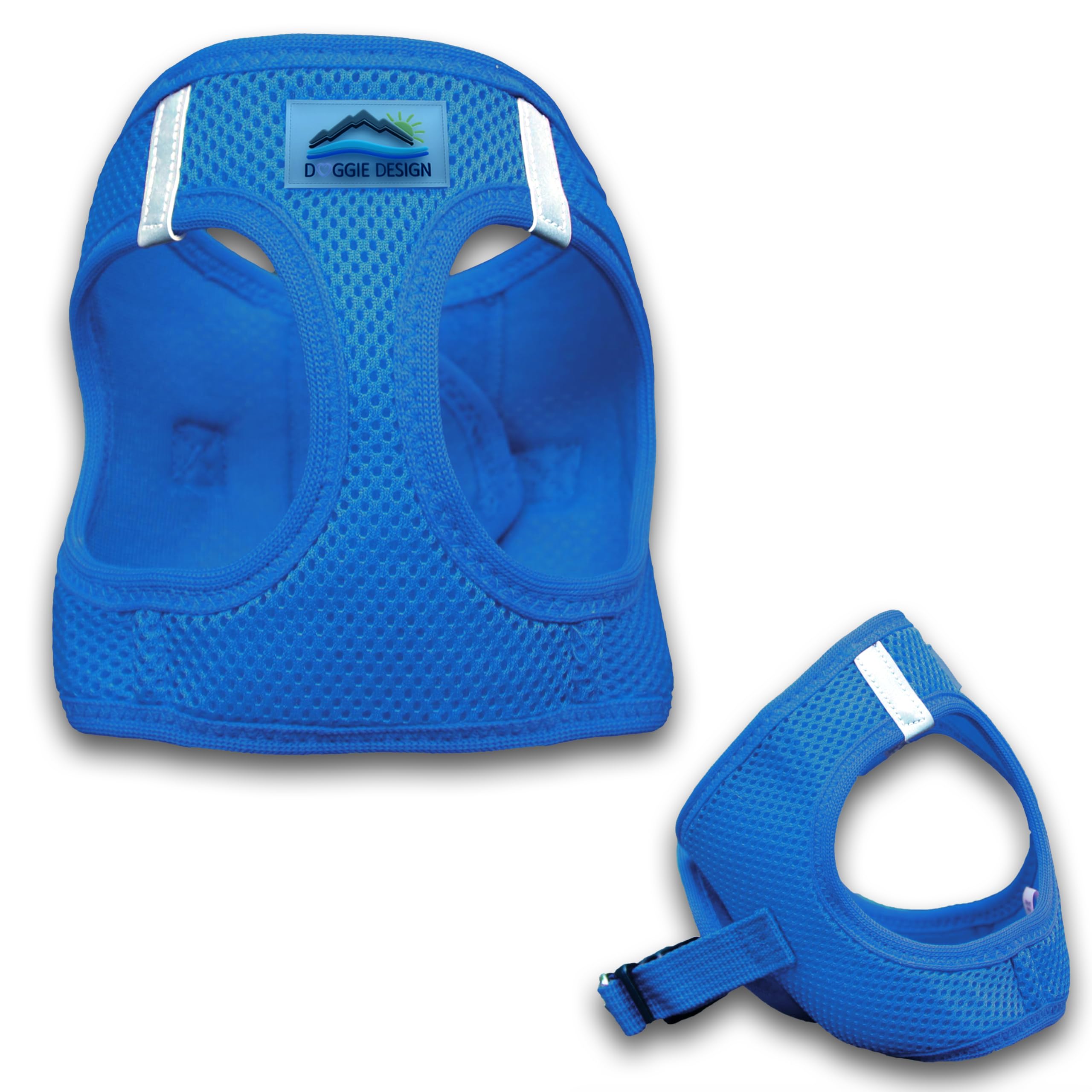 Doggie Design American River Solid Ultra Choke-Free Dog Harness - Cobalt Blue (Xx-Large)