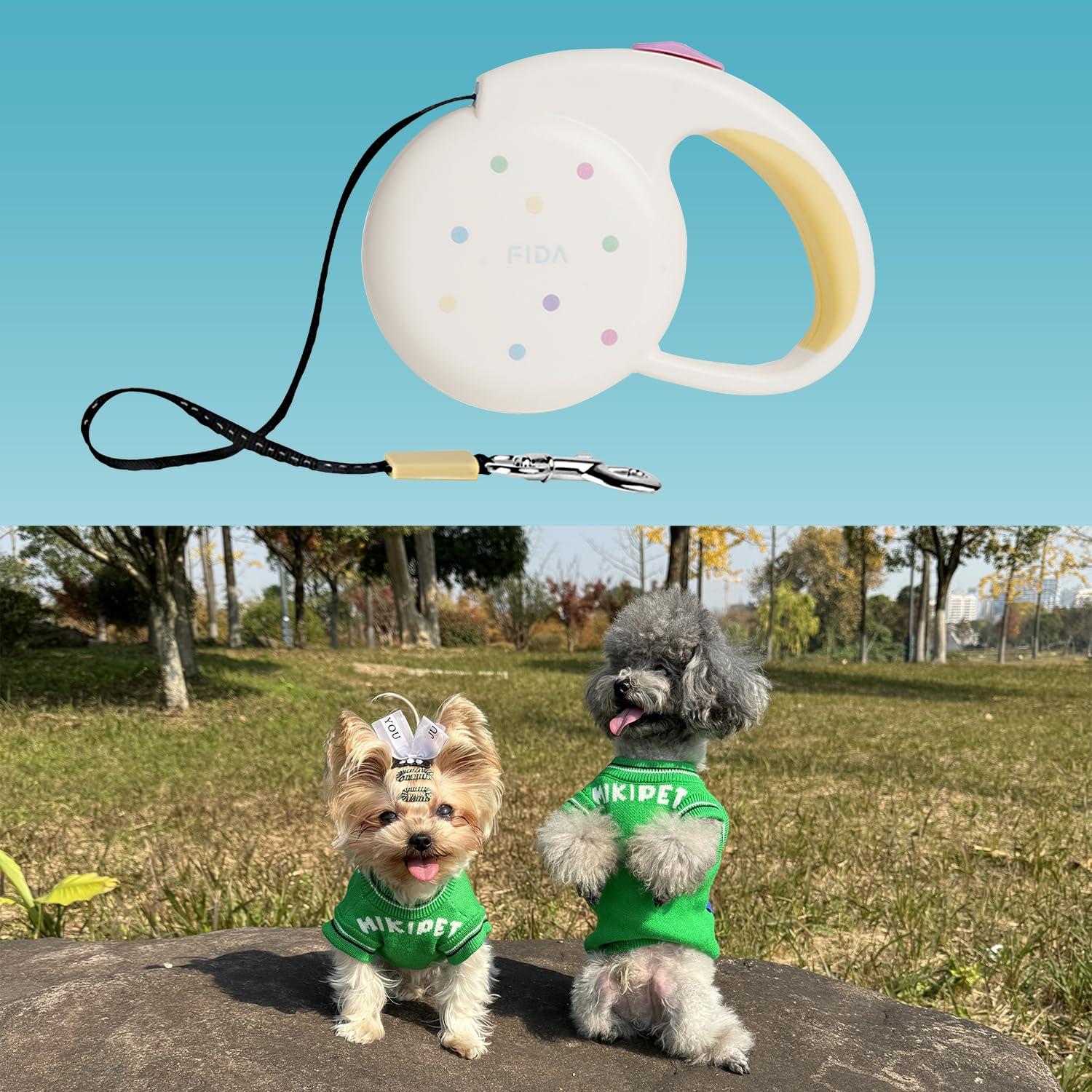 Retractable Dog Leash Anti-Slip Soft Grip 2025, Premium Nylon Tape Lead For Pets Up To 13Lbs, Flexi Dog Leash With Anti-Twist Pr