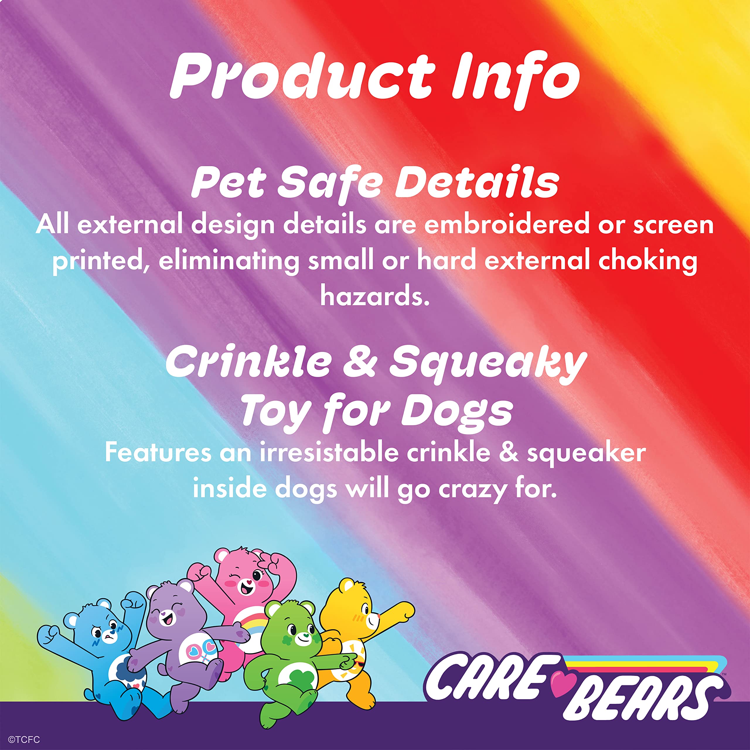 Care Bear For Pets Pet Plush Squeaky Toy Grumpy Bear, 6    With Squeaker Inside And Crinkle Ears | Grumpy Bear For Dogs Squeaky