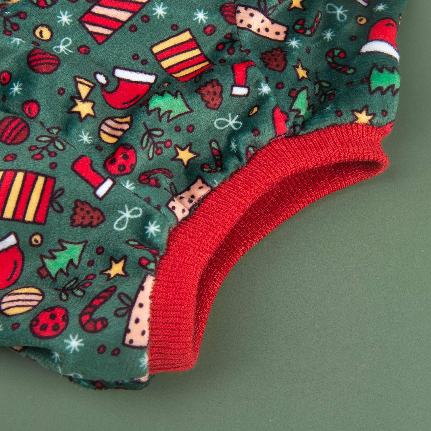 Cutebone Dog Pajamas Christmas Clothes Pjs For Small Dogs Shirts P111M