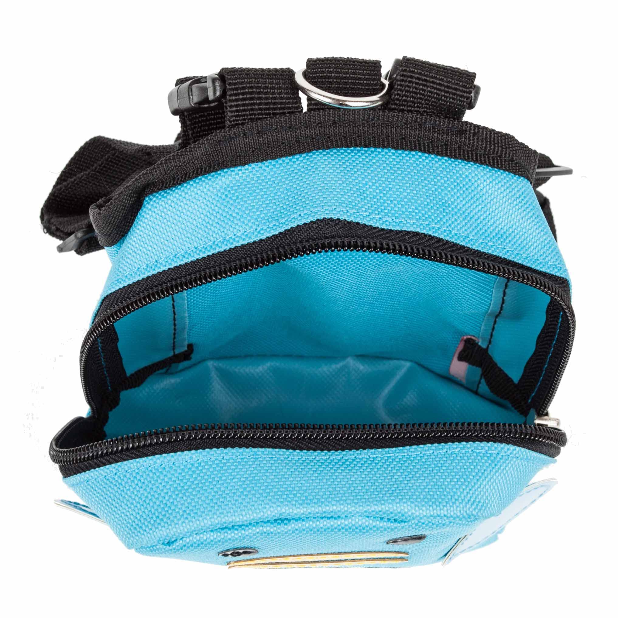 Pet Life ® 'Waggler Hobbler' Large-Pocketed Compartmental Animated Dog Harness And Pet Backpack Carrier With Added Pouch Along The Dog Packpack
