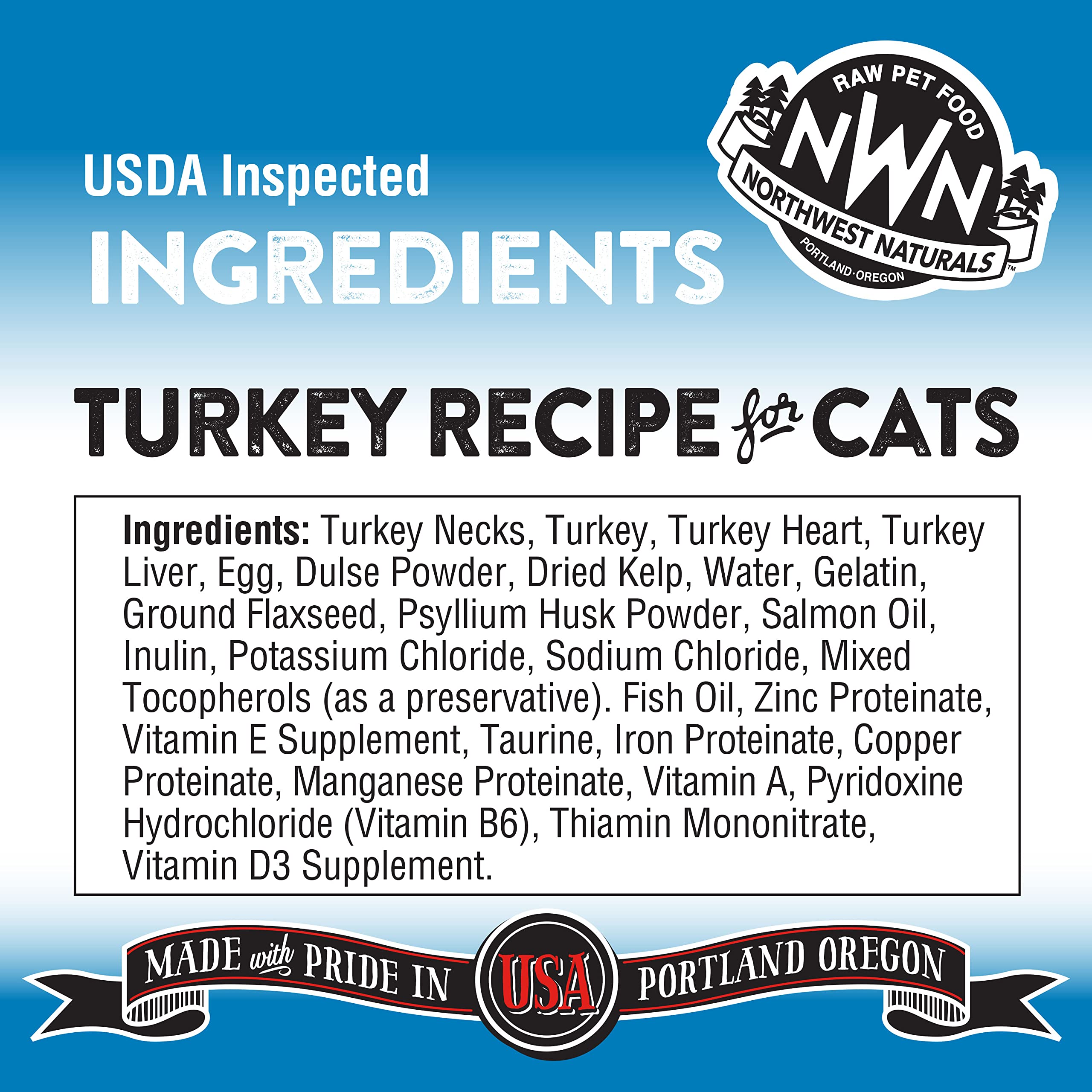 Northwest Naturals Freeze-Dried Turkey Cat & Kitten Food - Bite-Sized Nibbles - Healthy, Limited, Human-Grade Ingredients, All-N