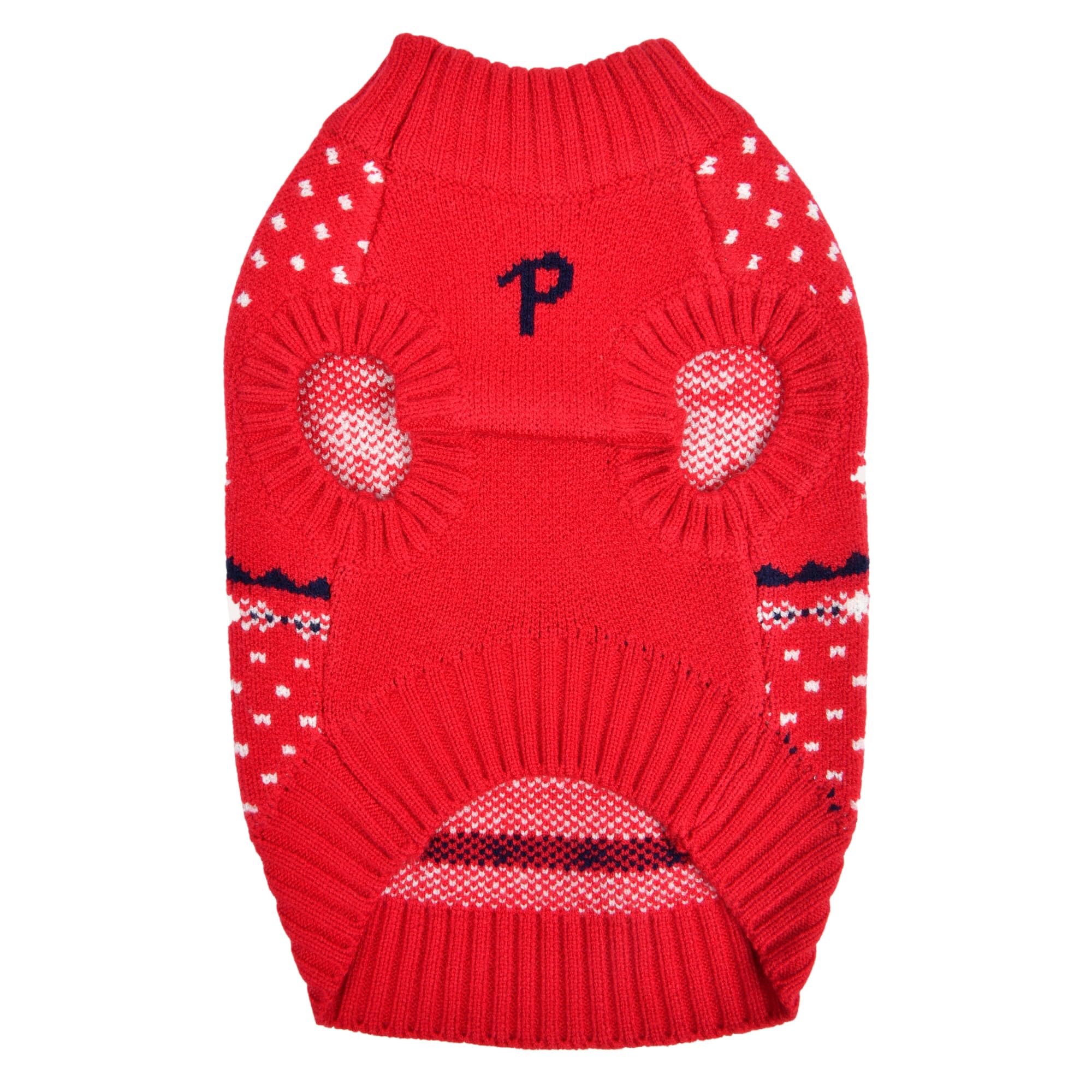 Puppia Dyani Dog Knit Sweater Winter Season For Small And Medium Dogs, Red, X-Large
