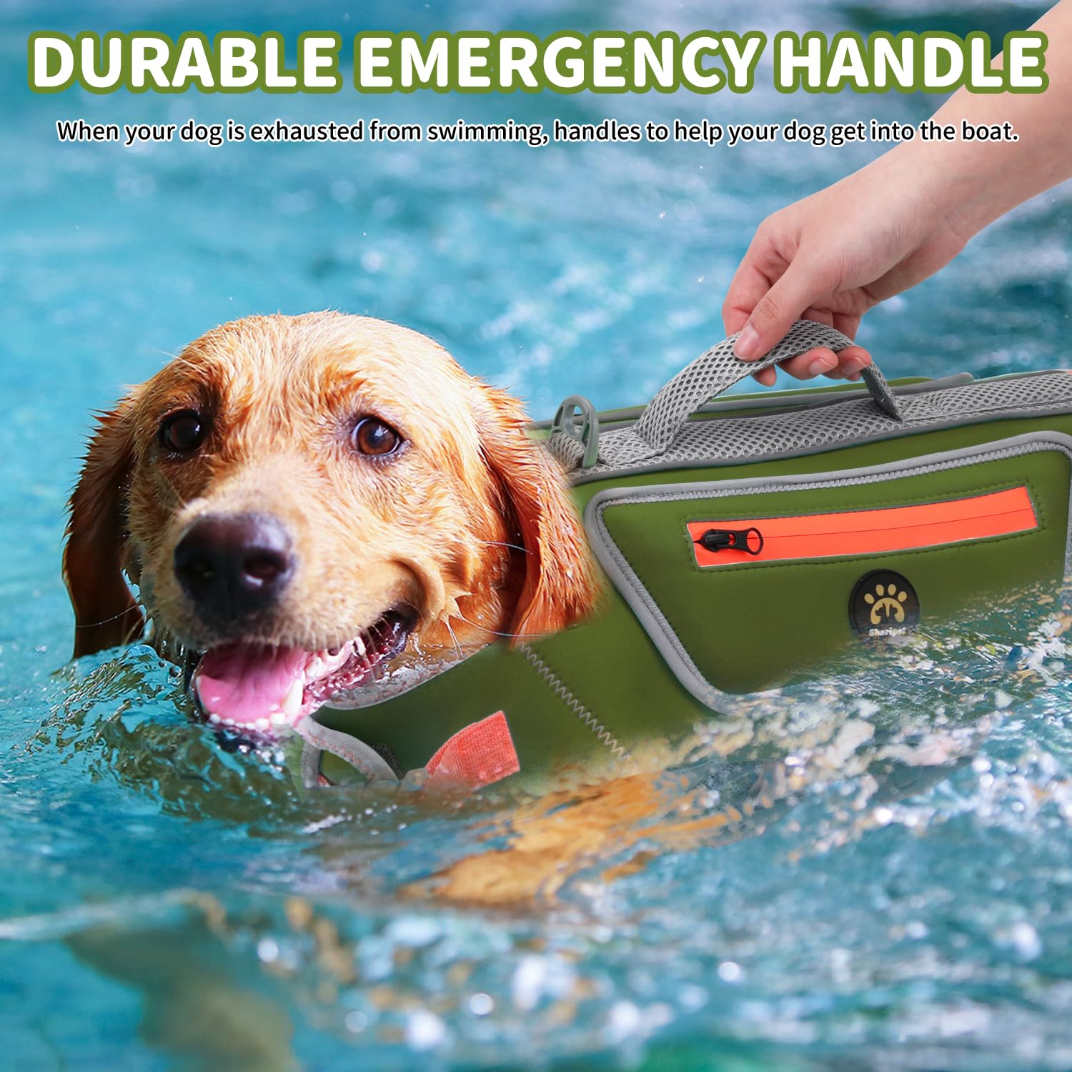 Sheripet Dog Life Jacket For Puppy Small Dogs, High Buoyancy Dog Swim Vest With D-Ring, Adjustable Dogs Lifevest Swimsuit With R